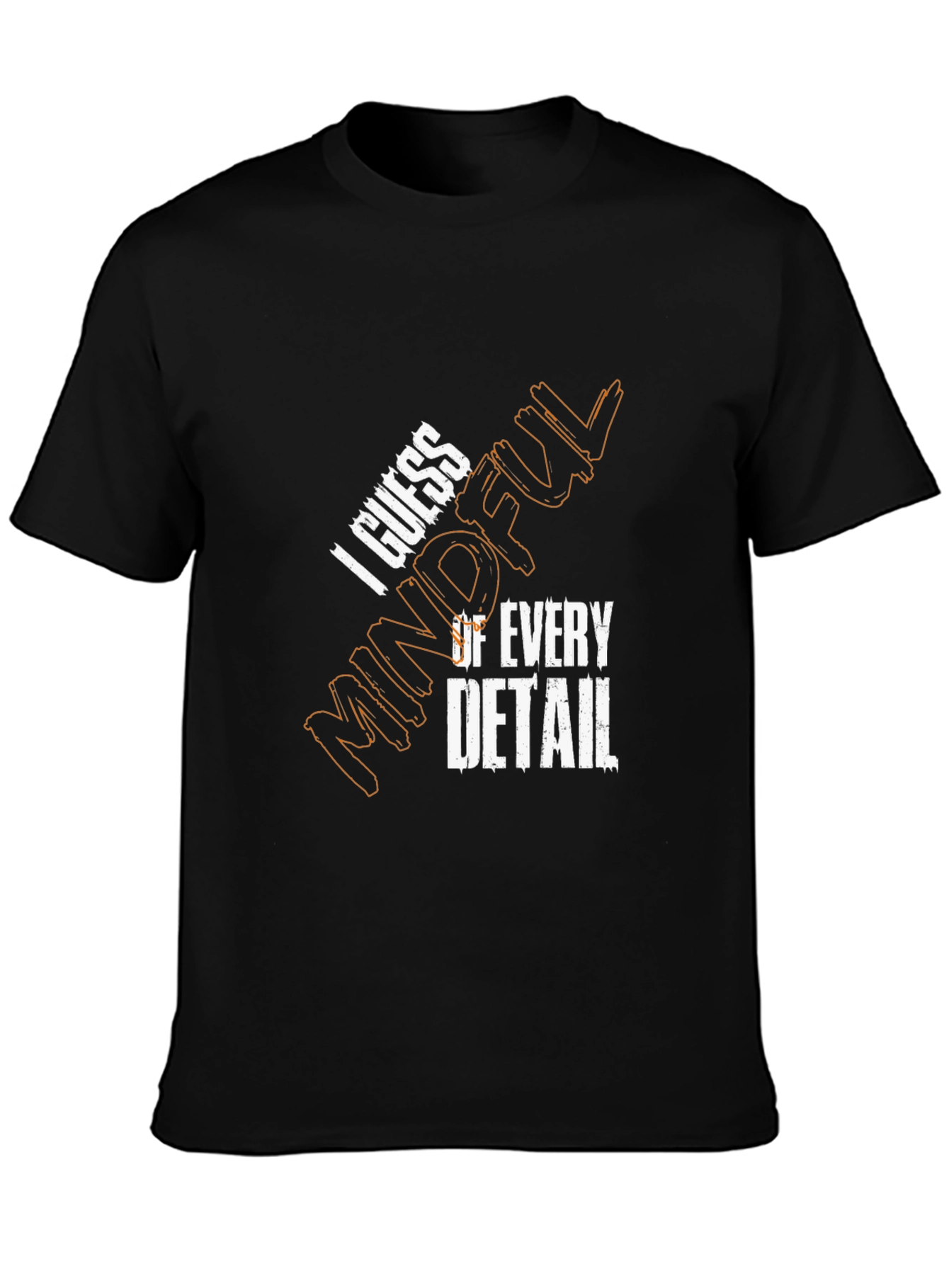 Mindful Detail Graphic Tee - Black Cotton Blend