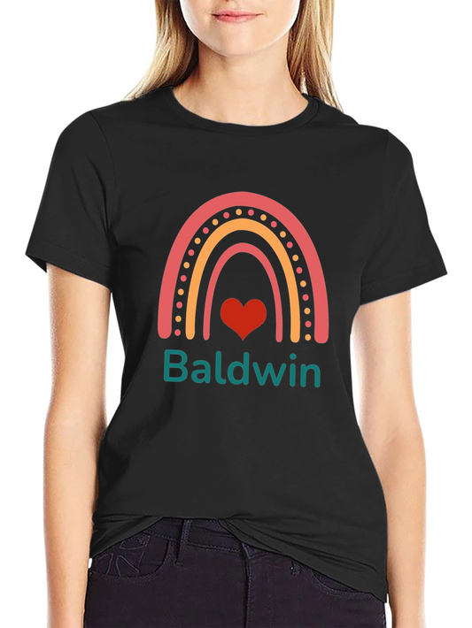 Baldwin Rainbow Heart Tee