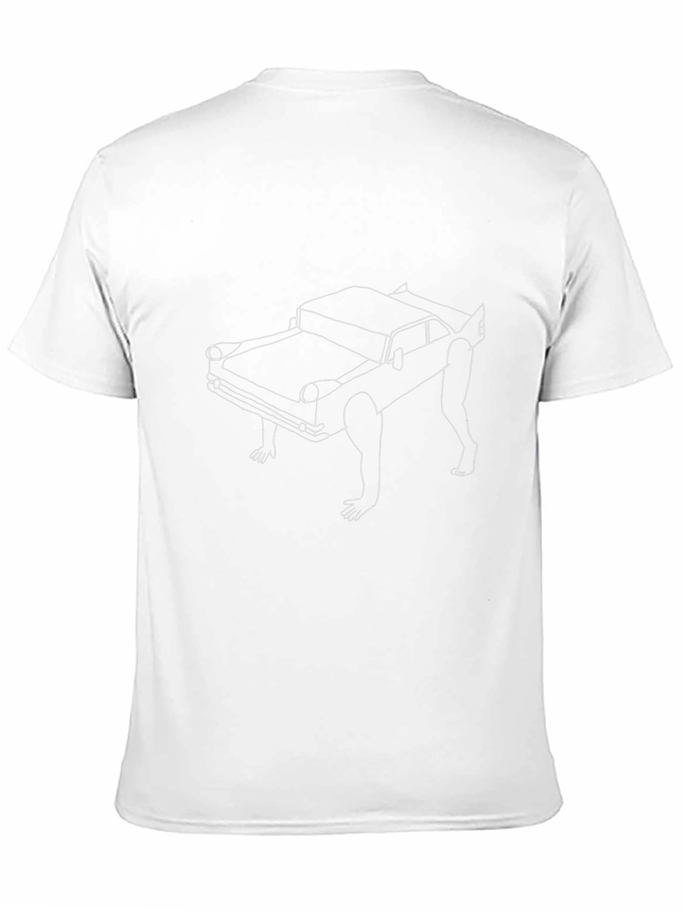 Walking Car Graphic Tee - Quirky Black T-Shirt