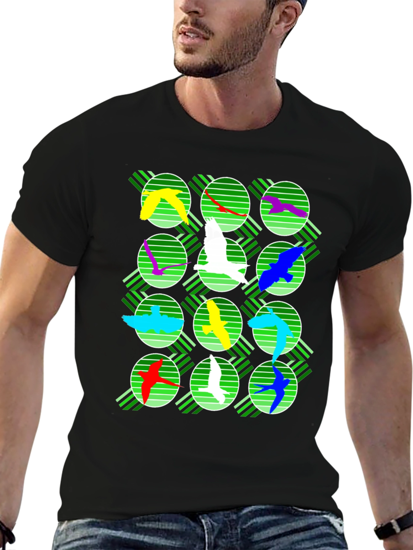 Retro Bird Circle Graphic Tee