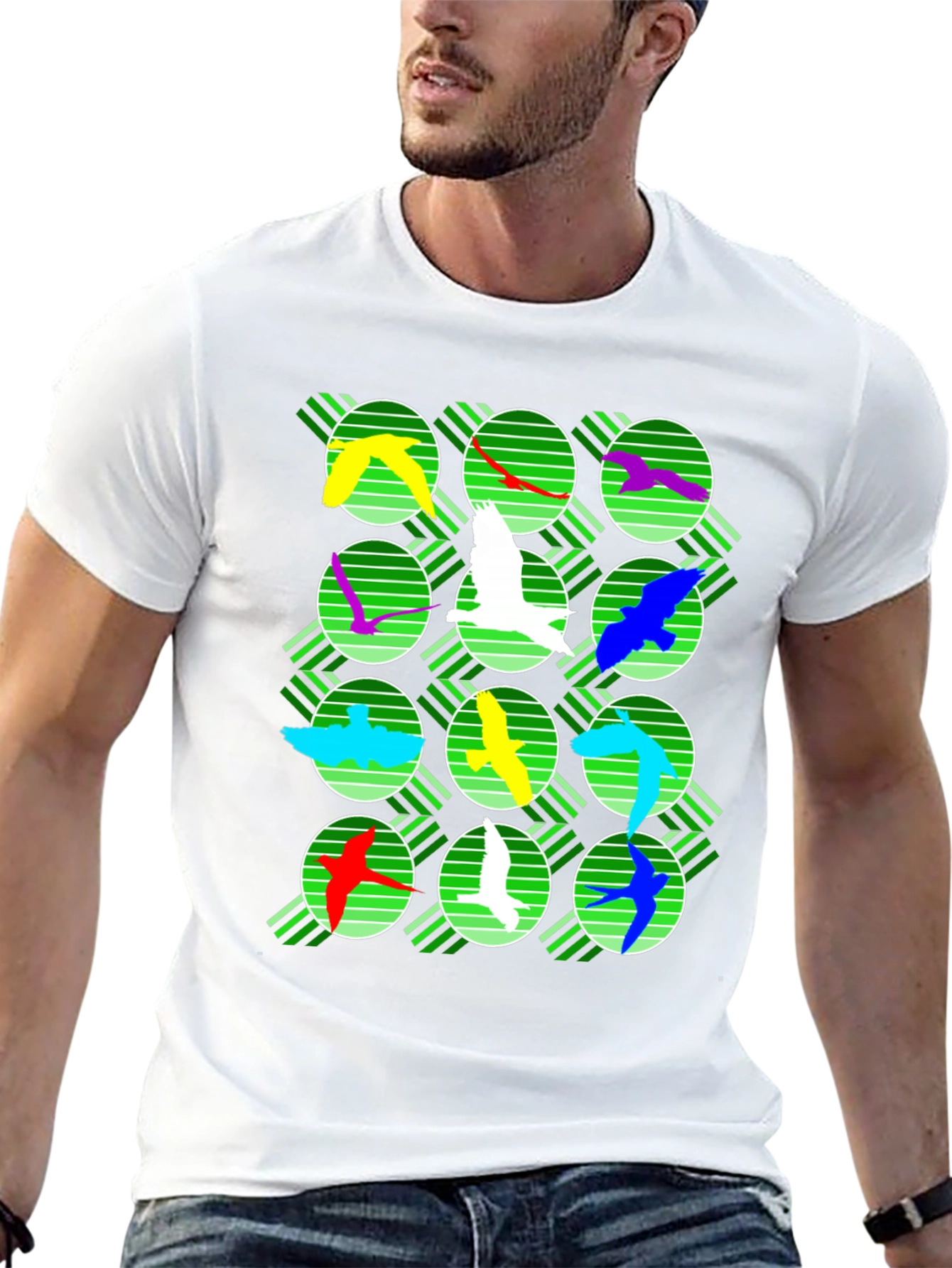 Retro Bird Circle Graphic Tee