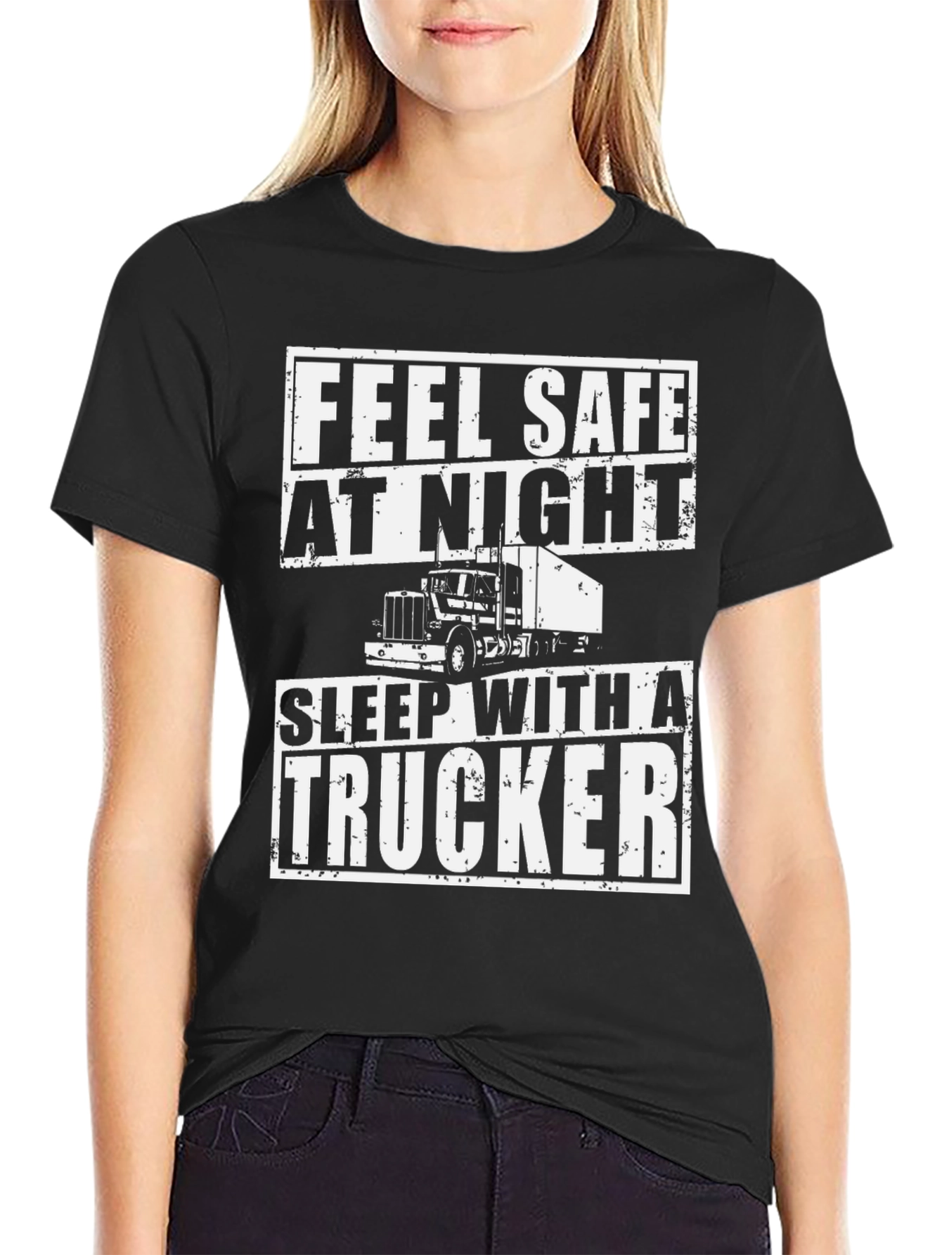 Feel Safe At Night Trucker T-Shirt