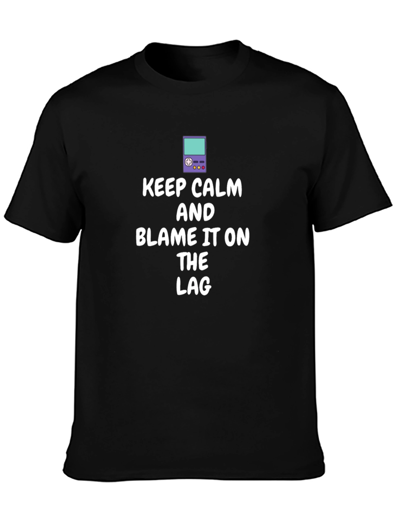 Keep Calm Game Lag T-Shirt - Black Cotton Tee