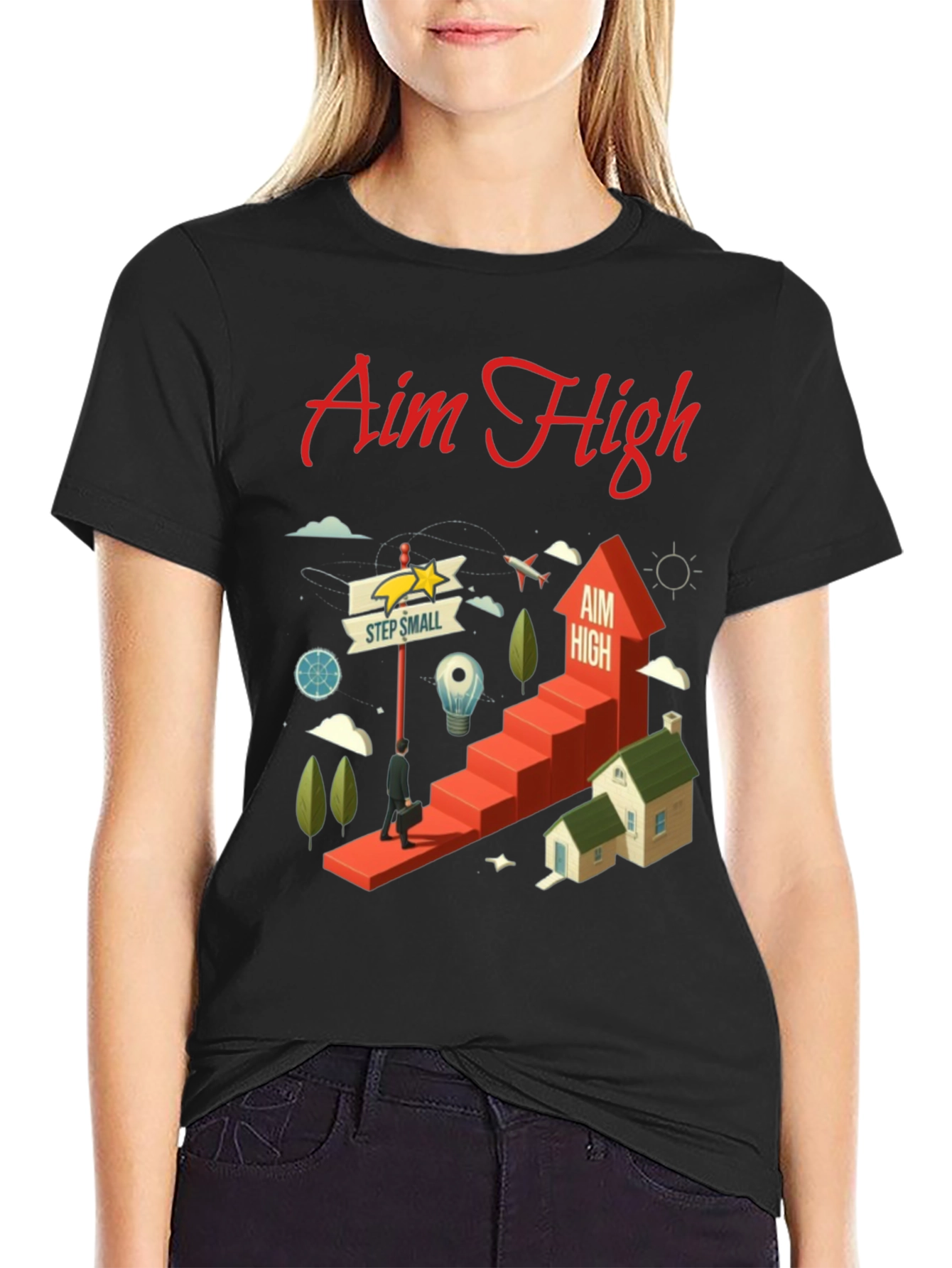 Aim High Graphic Tee - Motivation & Success