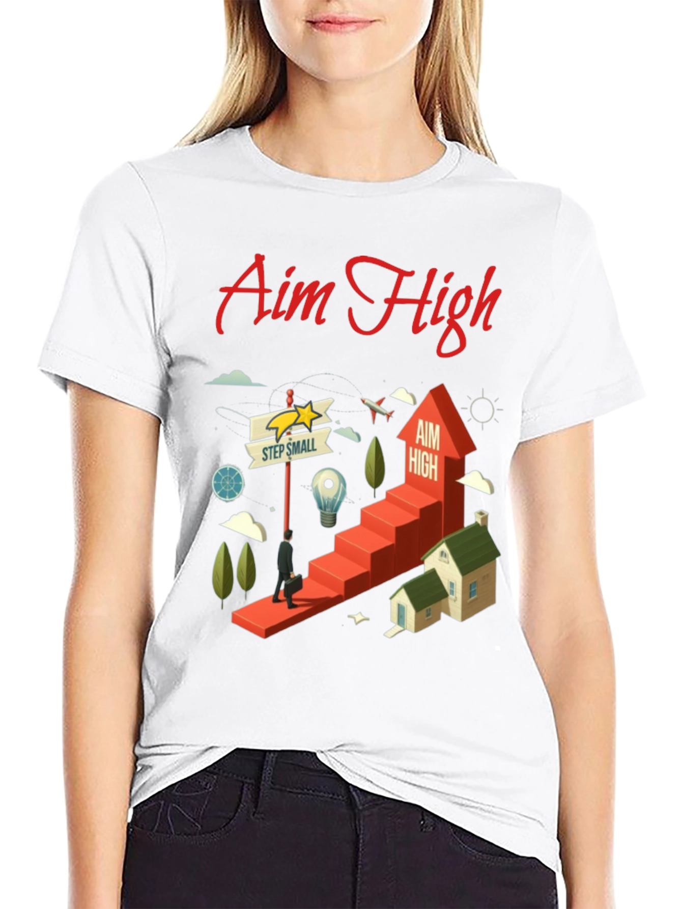 Aim High Graphic Tee - Motivation & Success