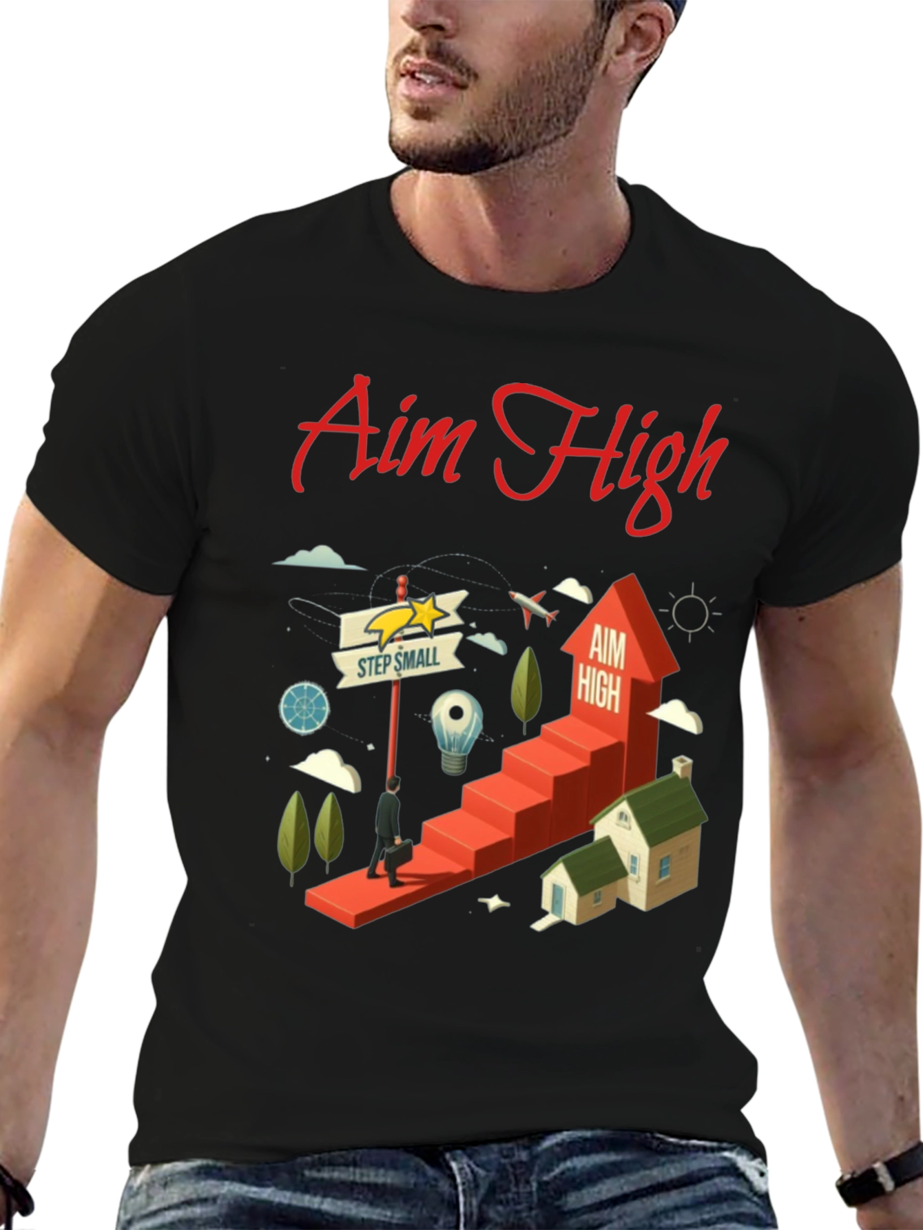 Aim High Graphic Tee - Motivation & Success
