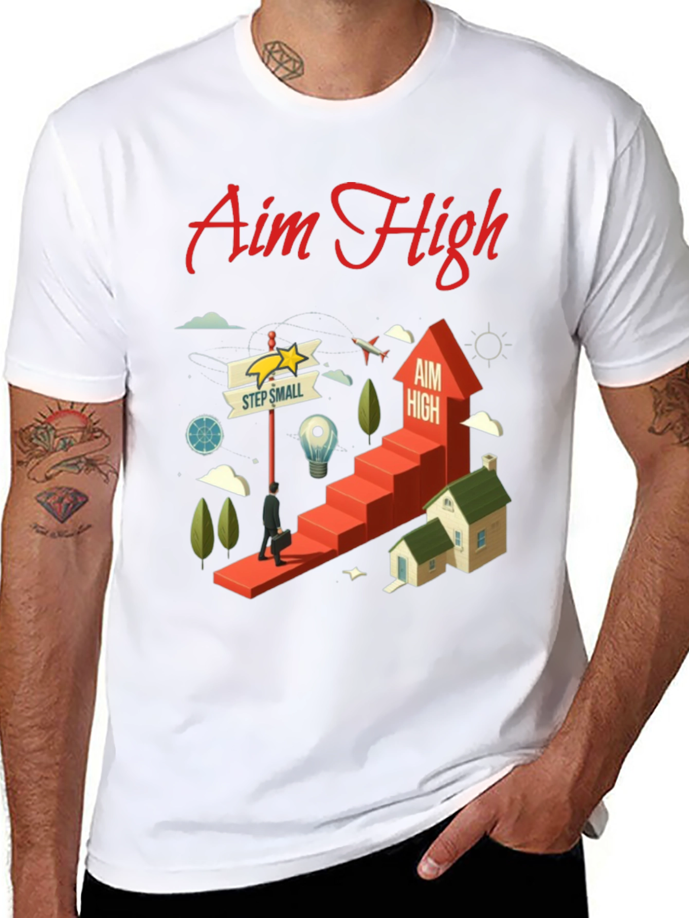 Aim High Graphic Tee - Motivation & Success