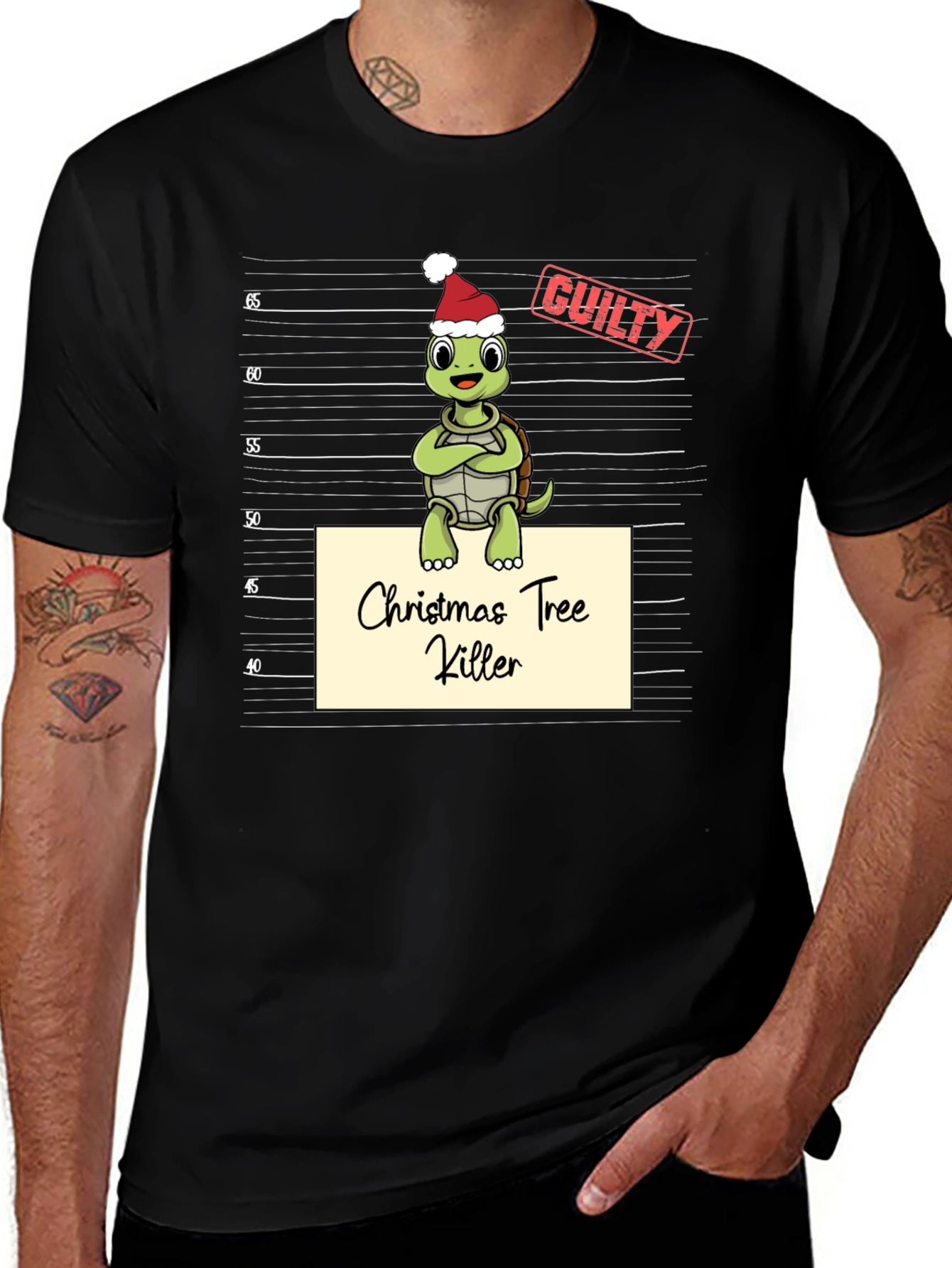 Christmas Tree Killer Turtle T-Shirt