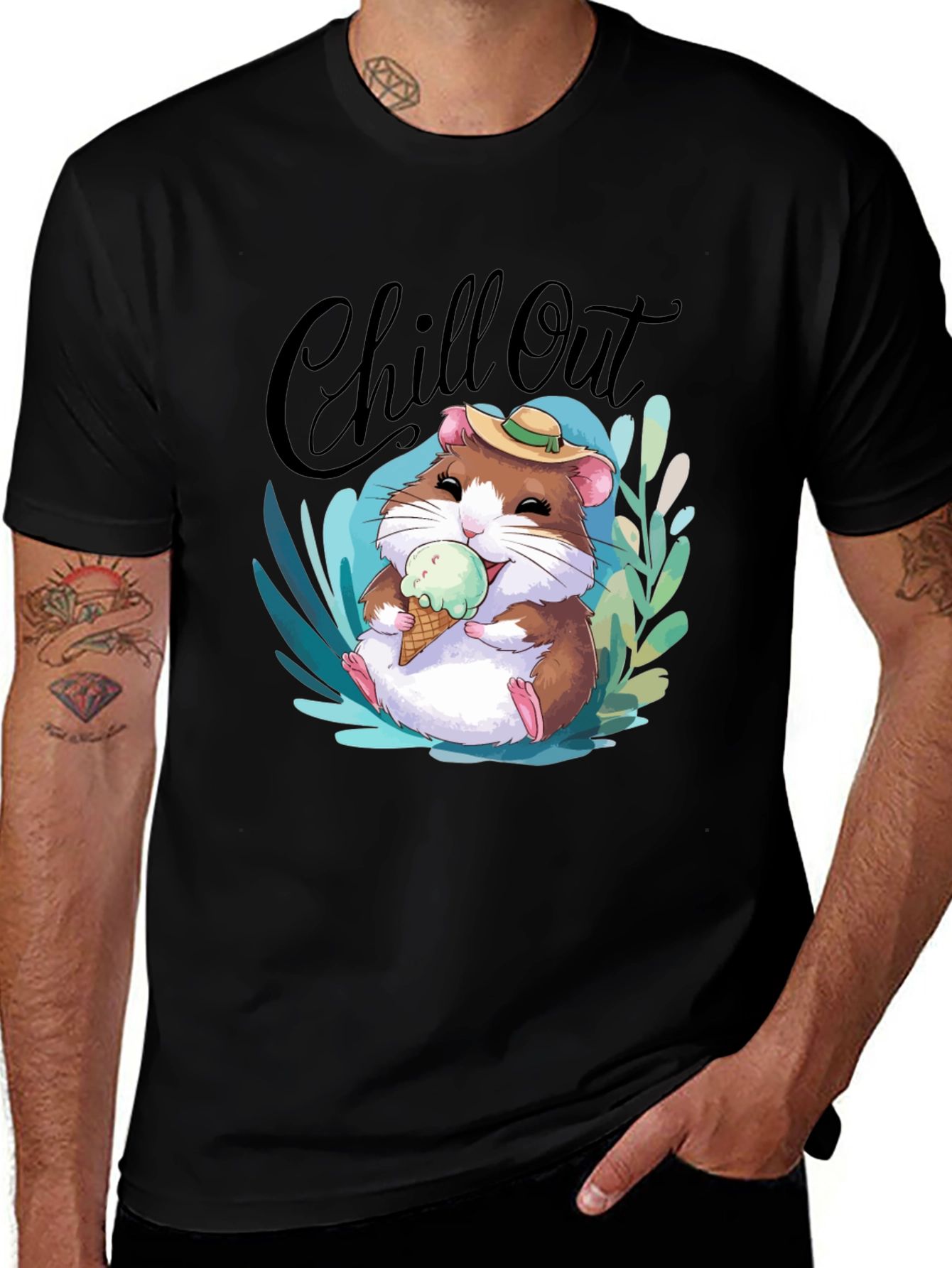Chill Out Hamster T-Shirt - Relaxed Summer Vibes