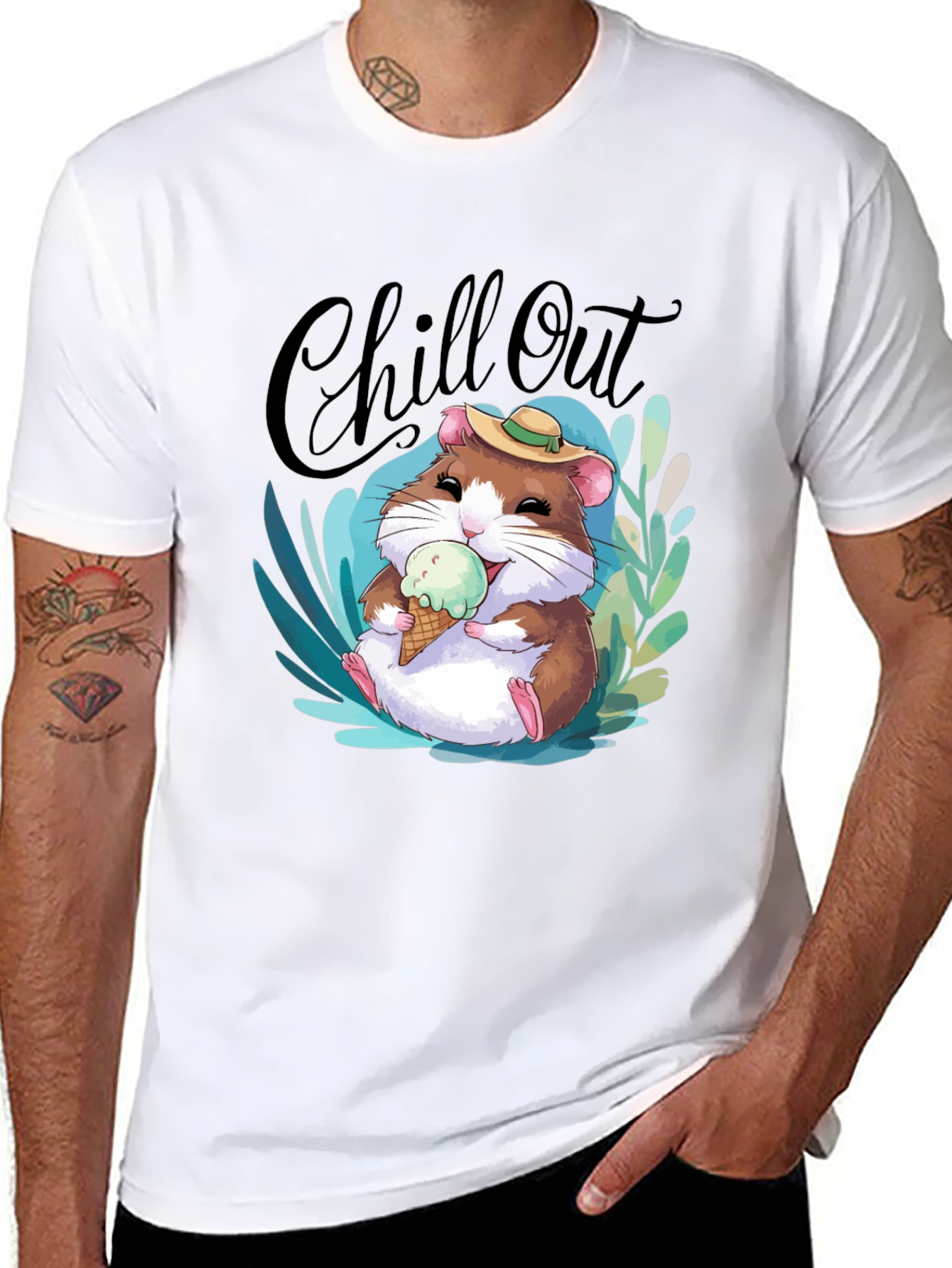 Chill Out Hamster T-Shirt - Relaxed Summer Vibes