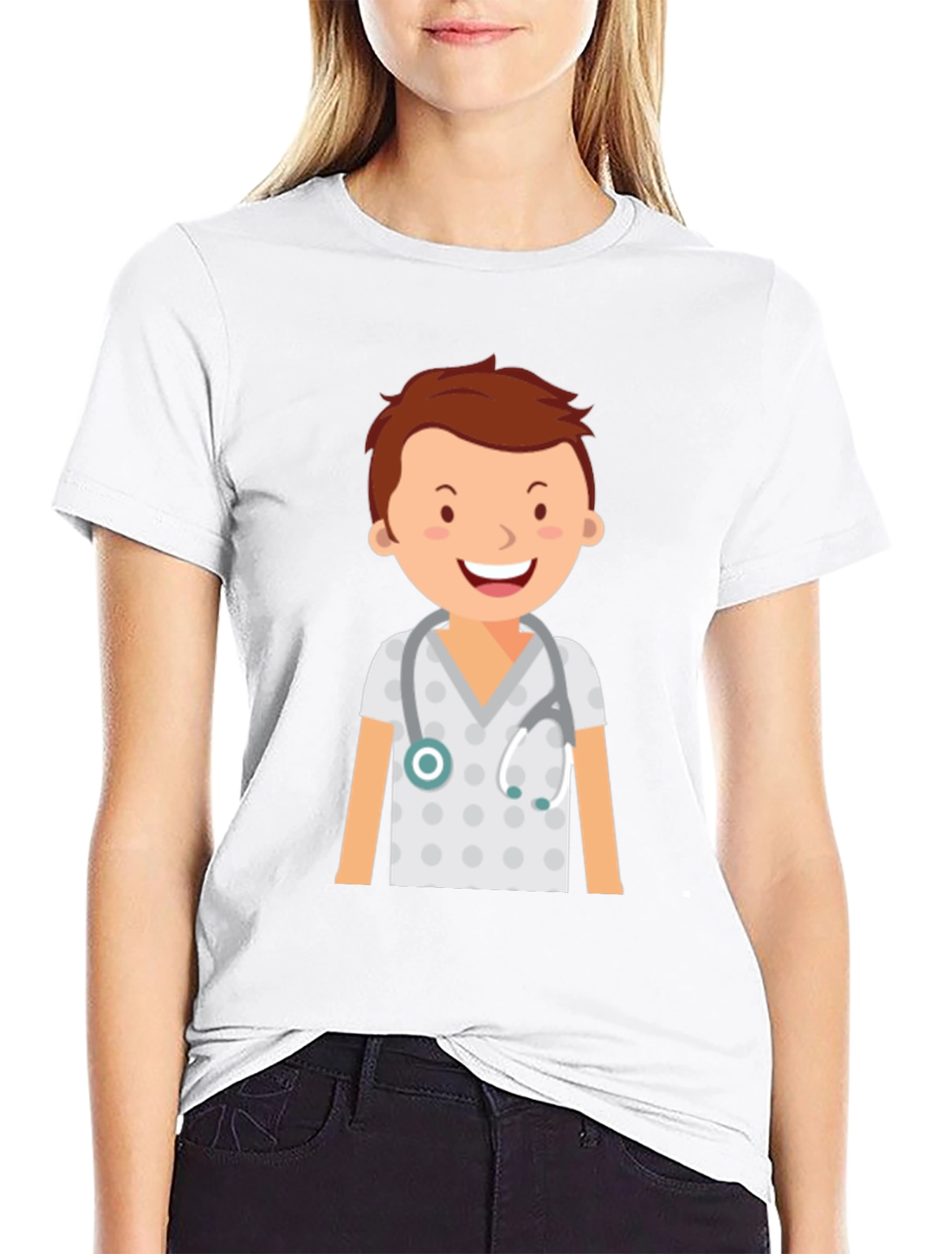Cartoon Doctor T-Shirt - Cute Medical Apparel