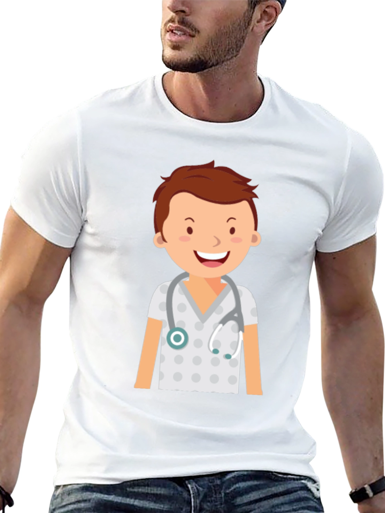 Cartoon Doctor T-Shirt - Cute Medical Apparel