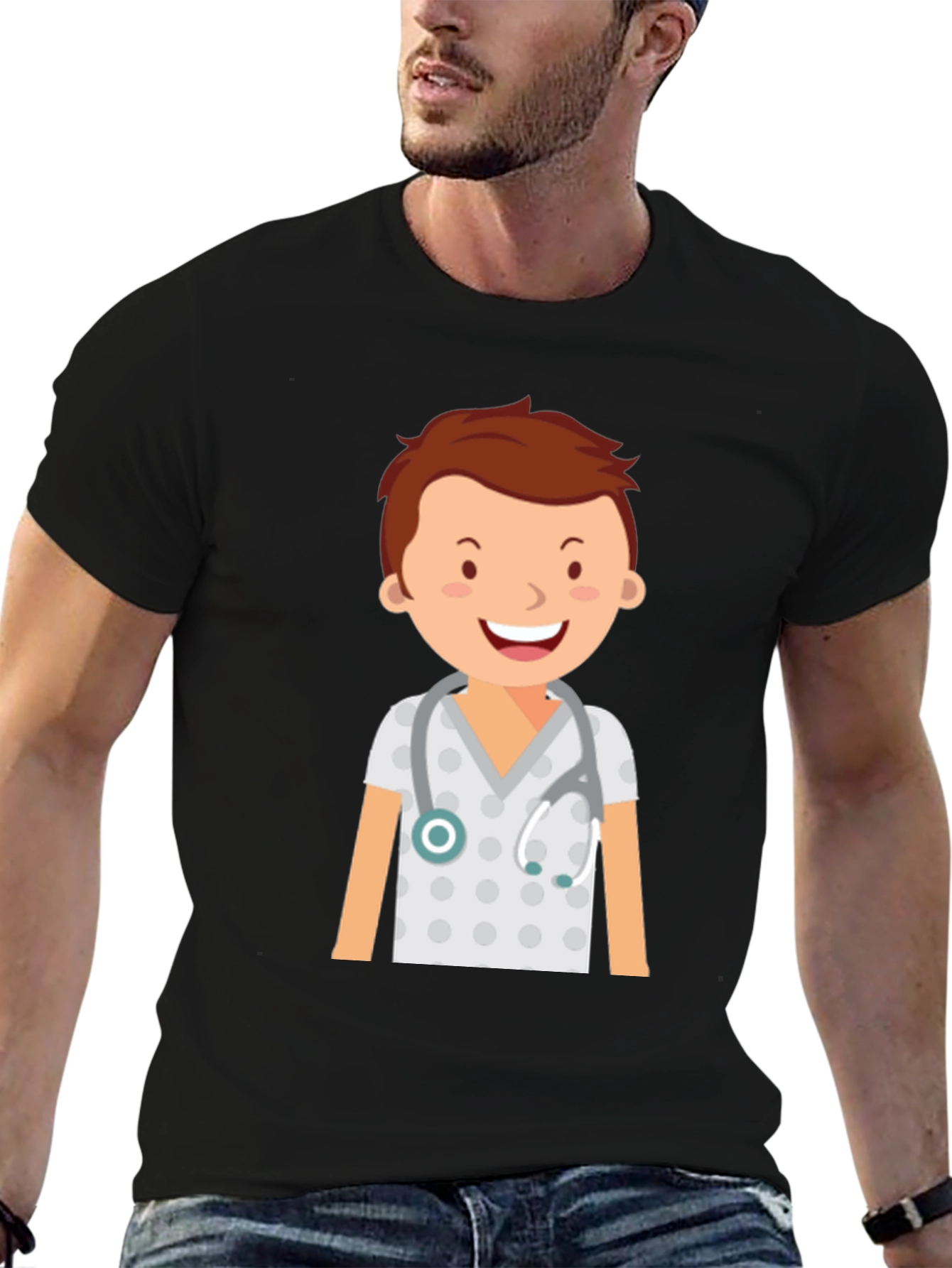 Cartoon Doctor T-Shirt - Cute Medical Apparel