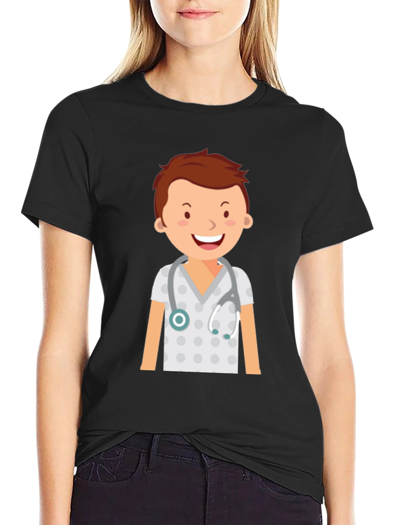 Cartoon Doctor T-Shirt - Cute Medical Apparel