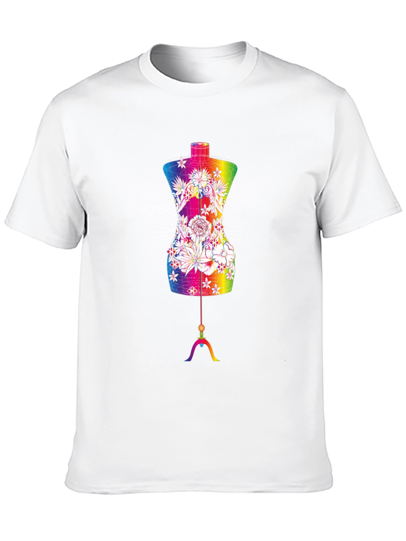 Rainbow Floral Mannequin Tee