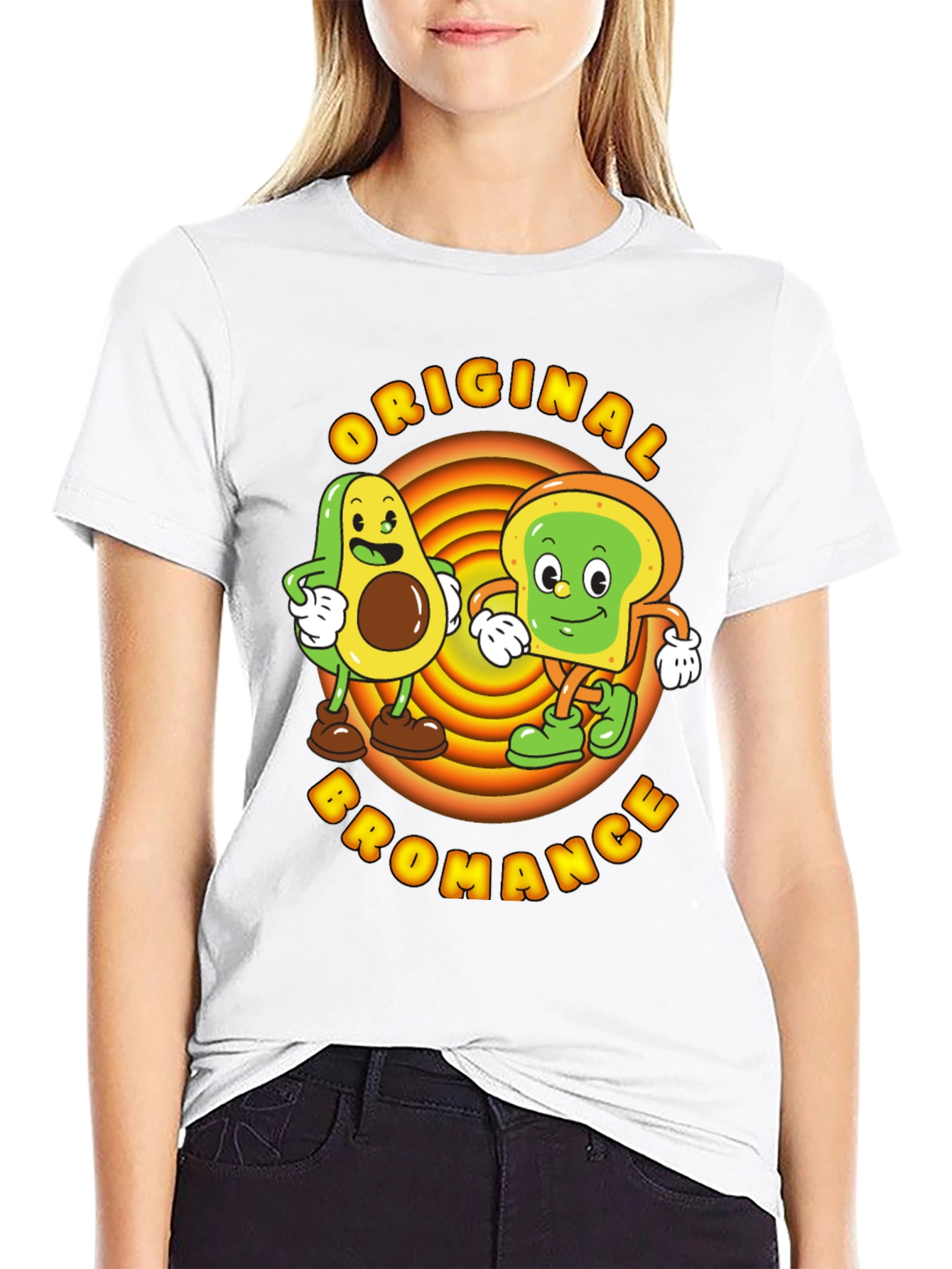 Original Bromance Avocado Toast Cartoon Graphic Tee