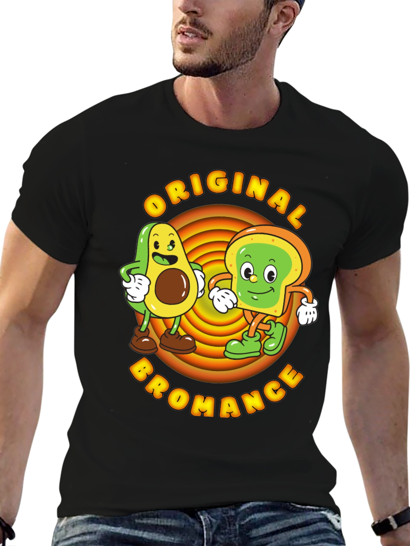 Original Bromance Avocado Toast Cartoon Graphic Tee