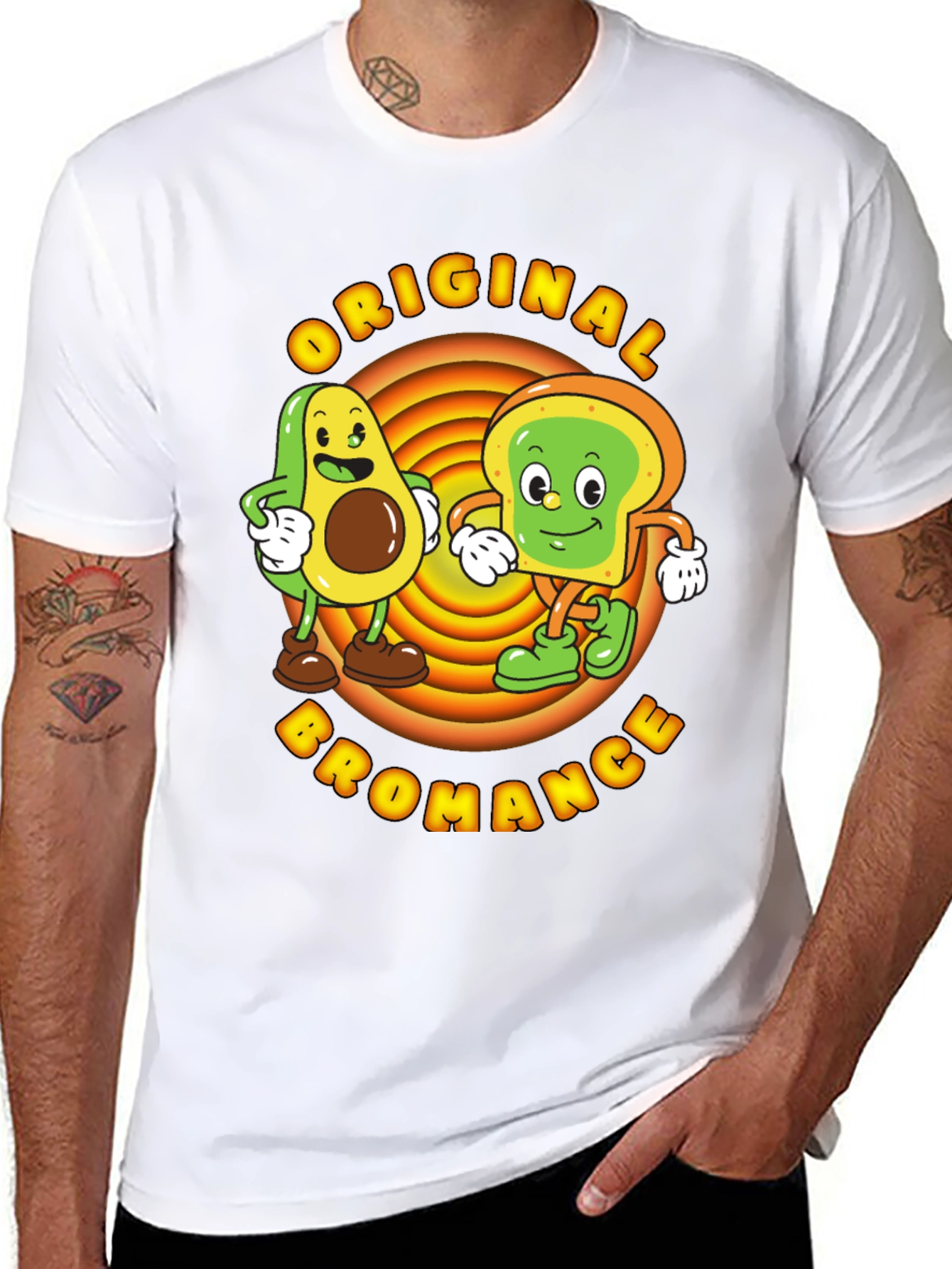 Original Bromance Avocado Toast Cartoon Graphic Tee