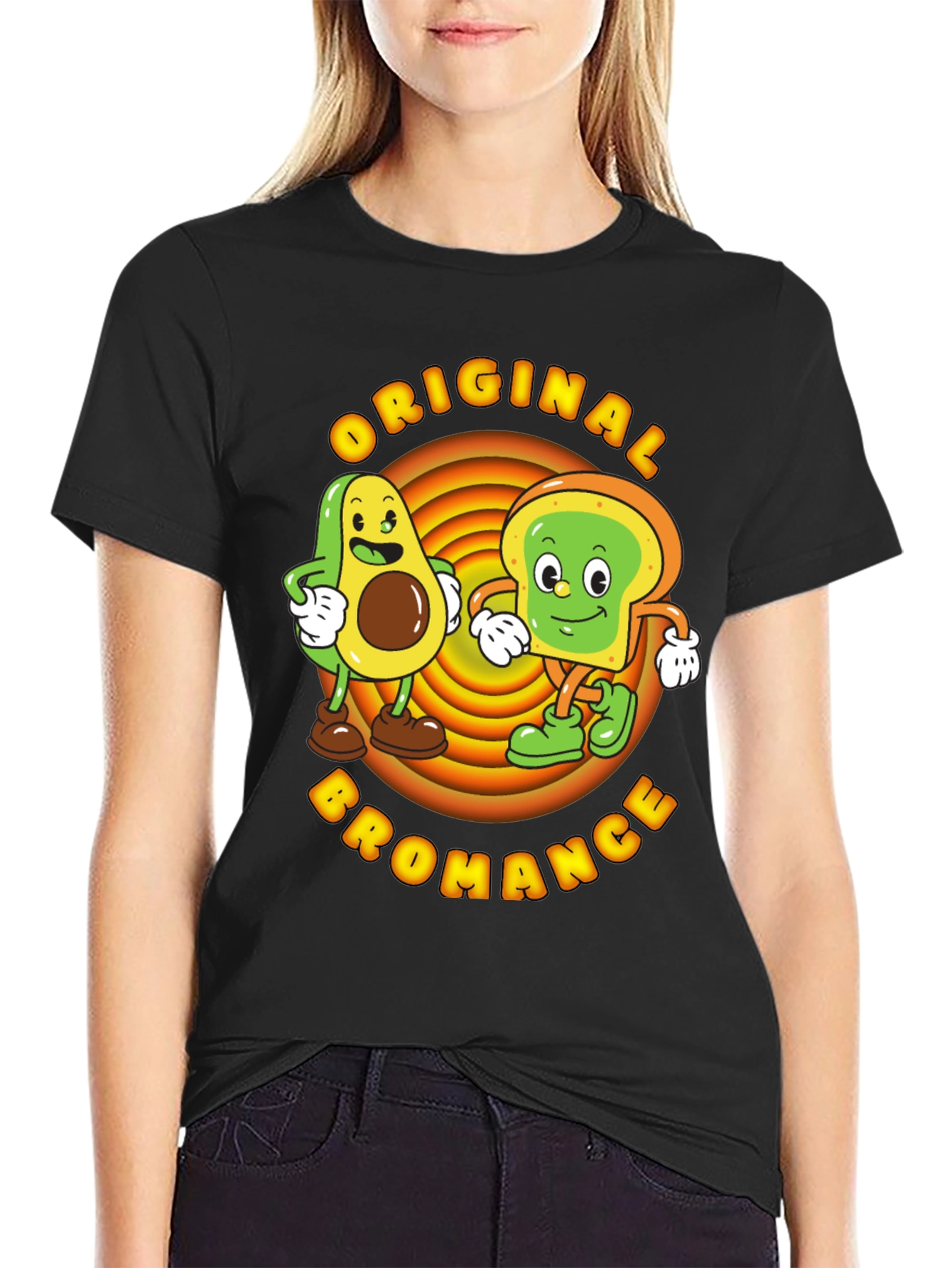 Original Bromance Avocado Toast Cartoon Graphic Tee