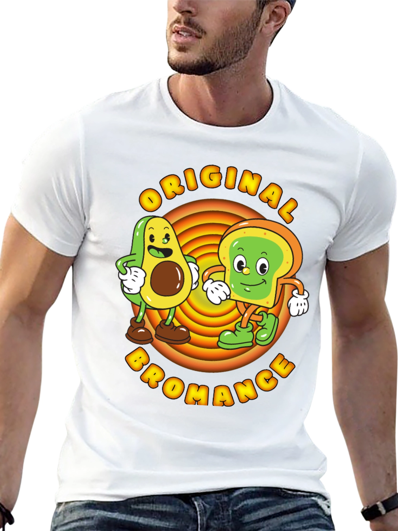 Original Bromance Avocado Toast Cartoon Graphic Tee