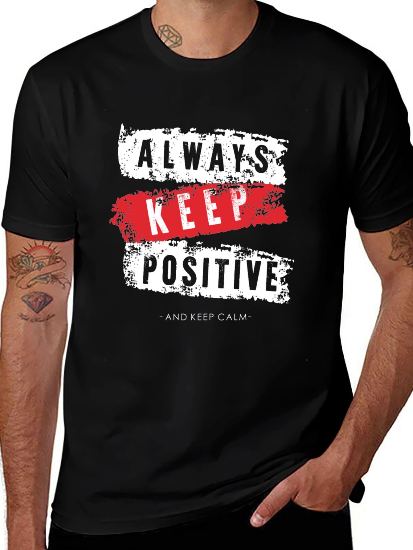 Always Keep Positive Graphic T-Shirt