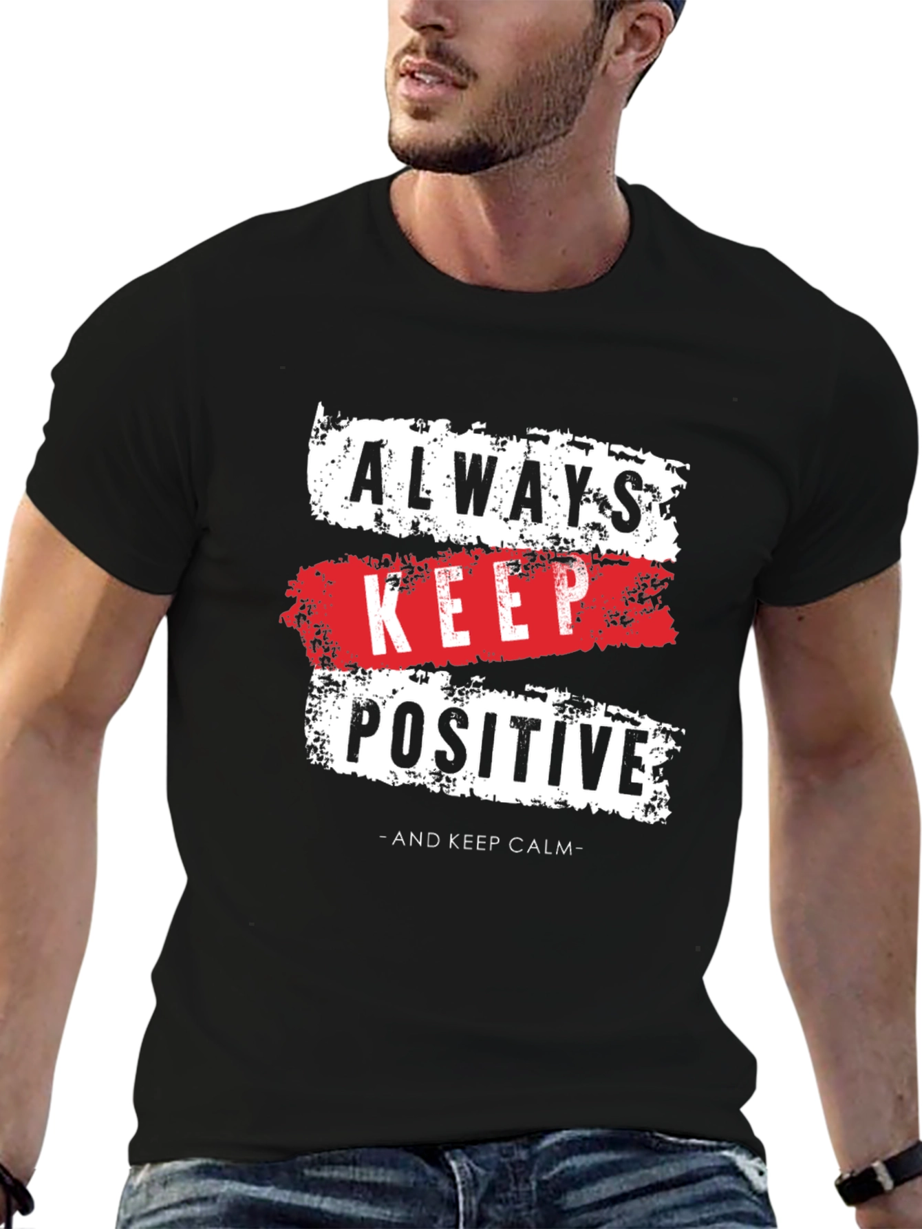 Always Keep Positive Graphic T-Shirt