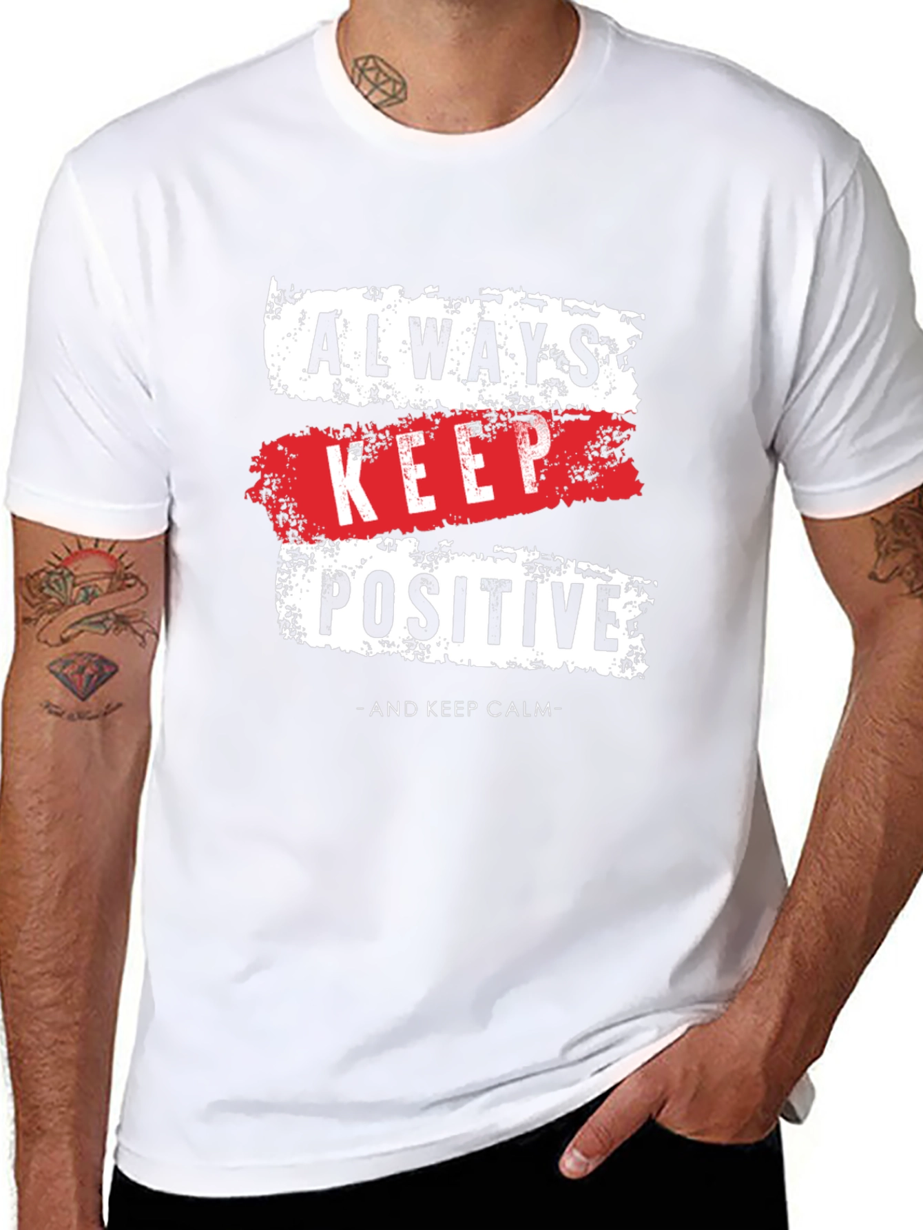 Always Keep Positive Graphic T-Shirt