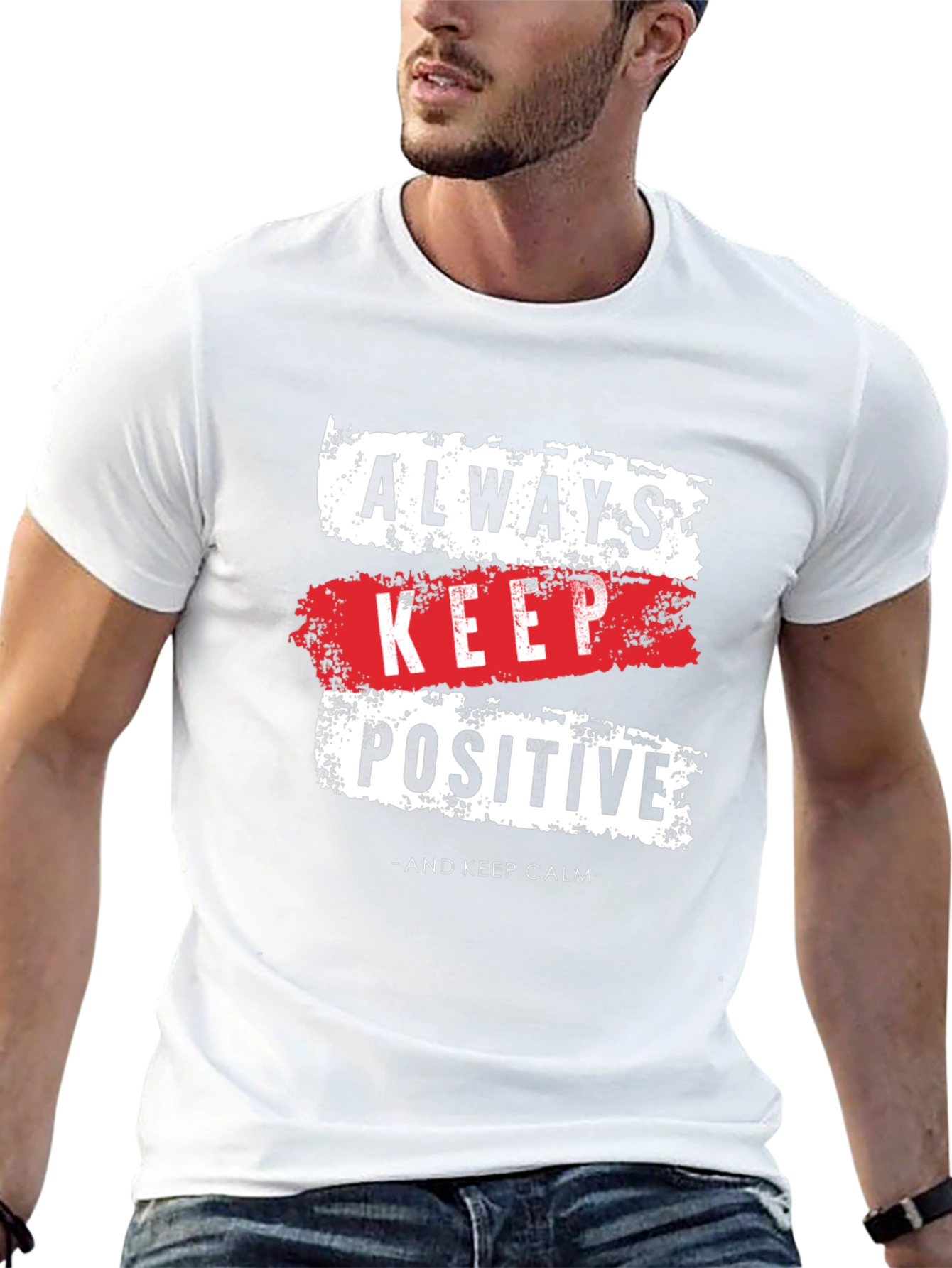 Always Keep Positive Graphic T-Shirt