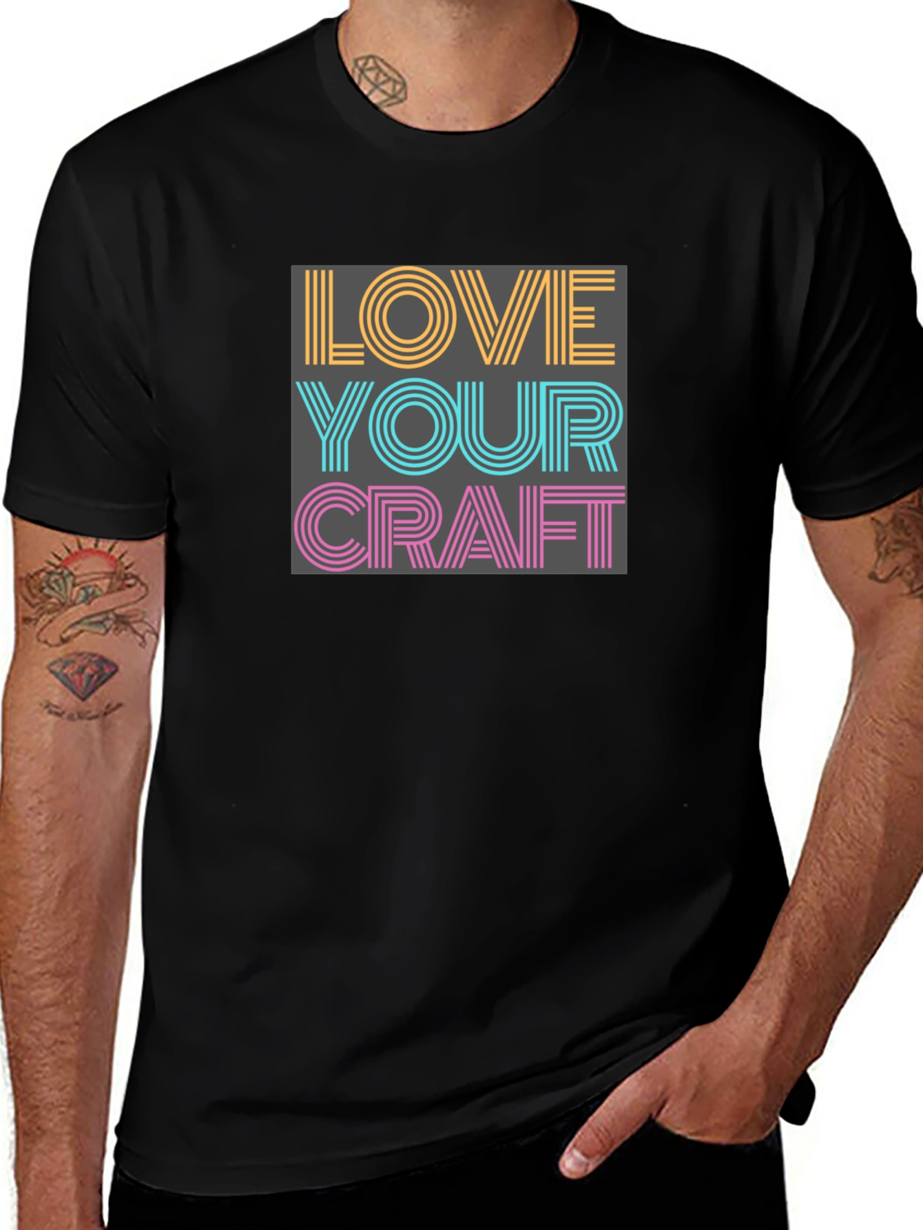 Love Your Craft Graphic Tee - Black Cotton Blend
