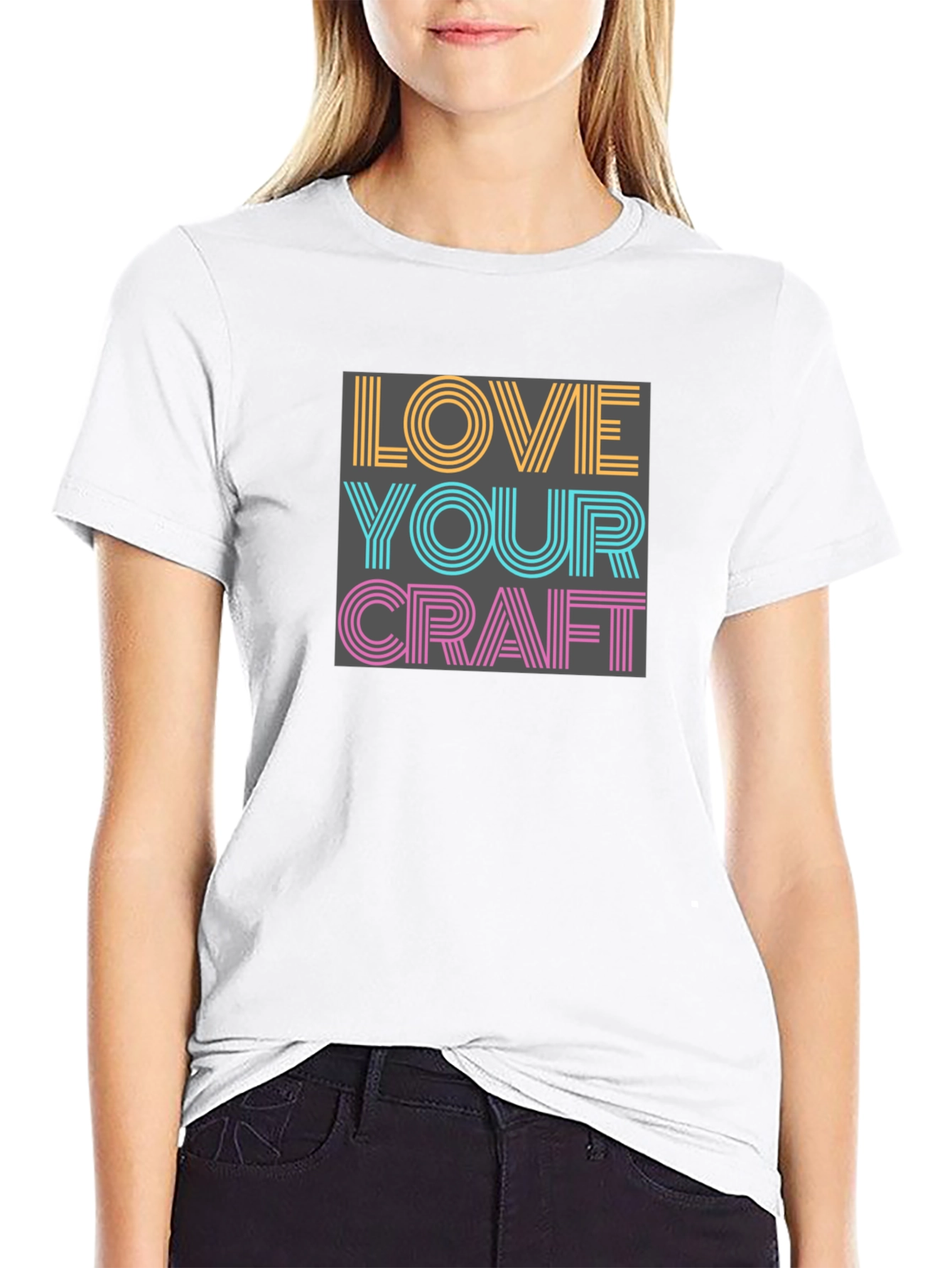 Love Your Craft Graphic Tee - Black Cotton Blend