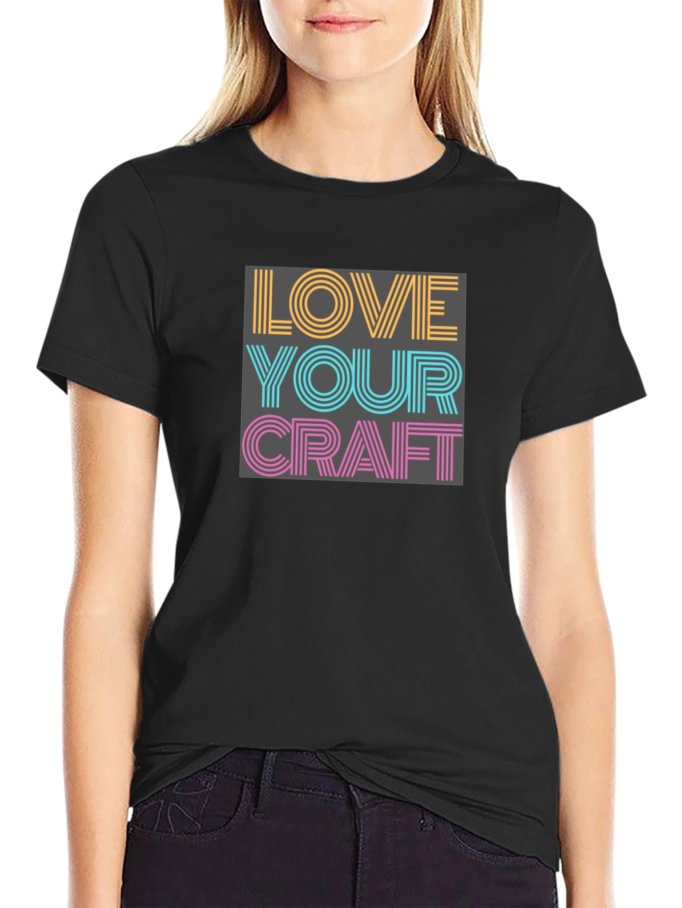 Love Your Craft Graphic Tee - Black Cotton Blend