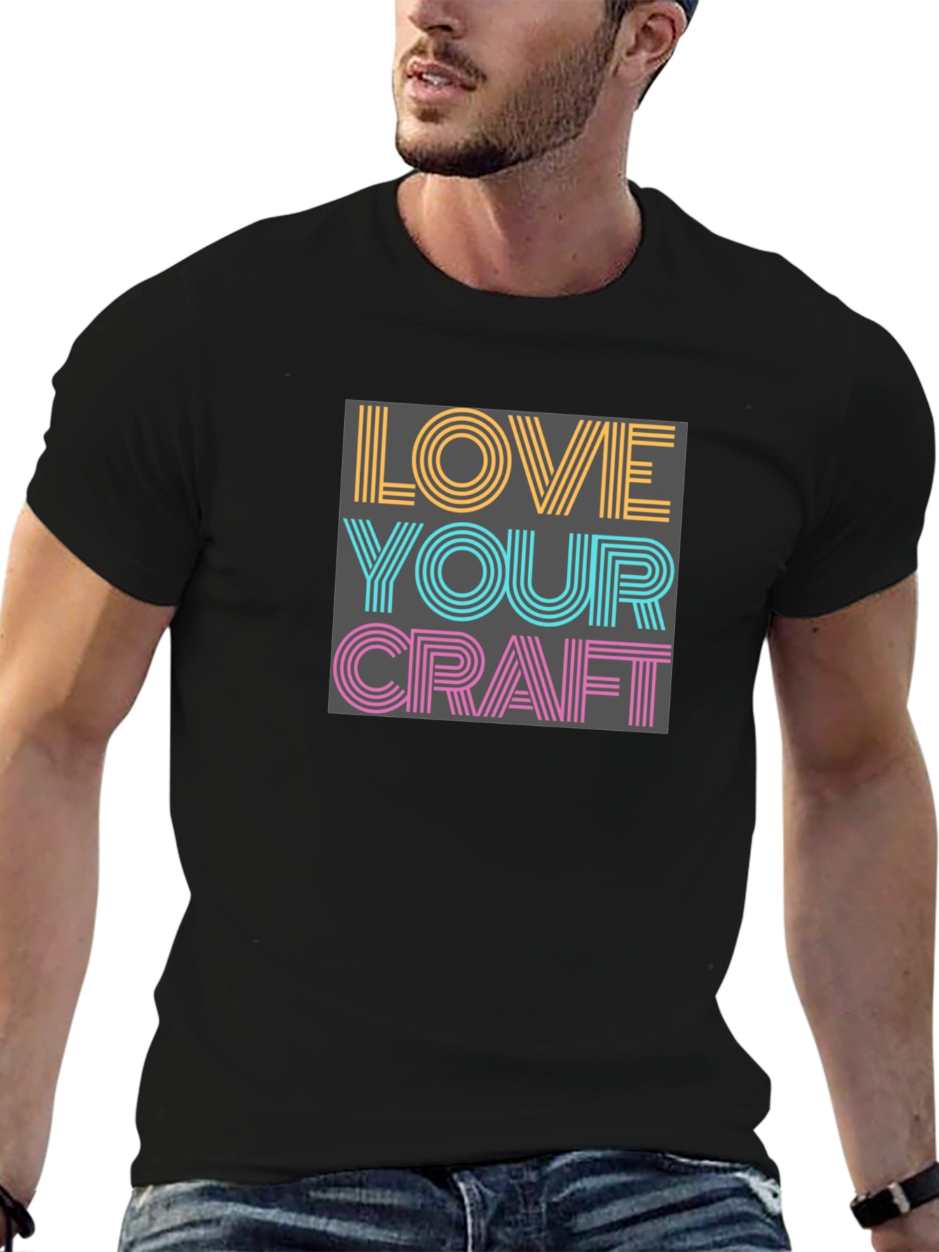 Love Your Craft Graphic Tee - Black Cotton Blend