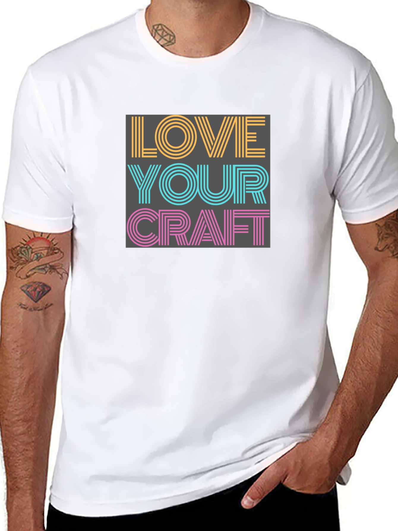 Love Your Craft Graphic Tee - Black Cotton Blend
