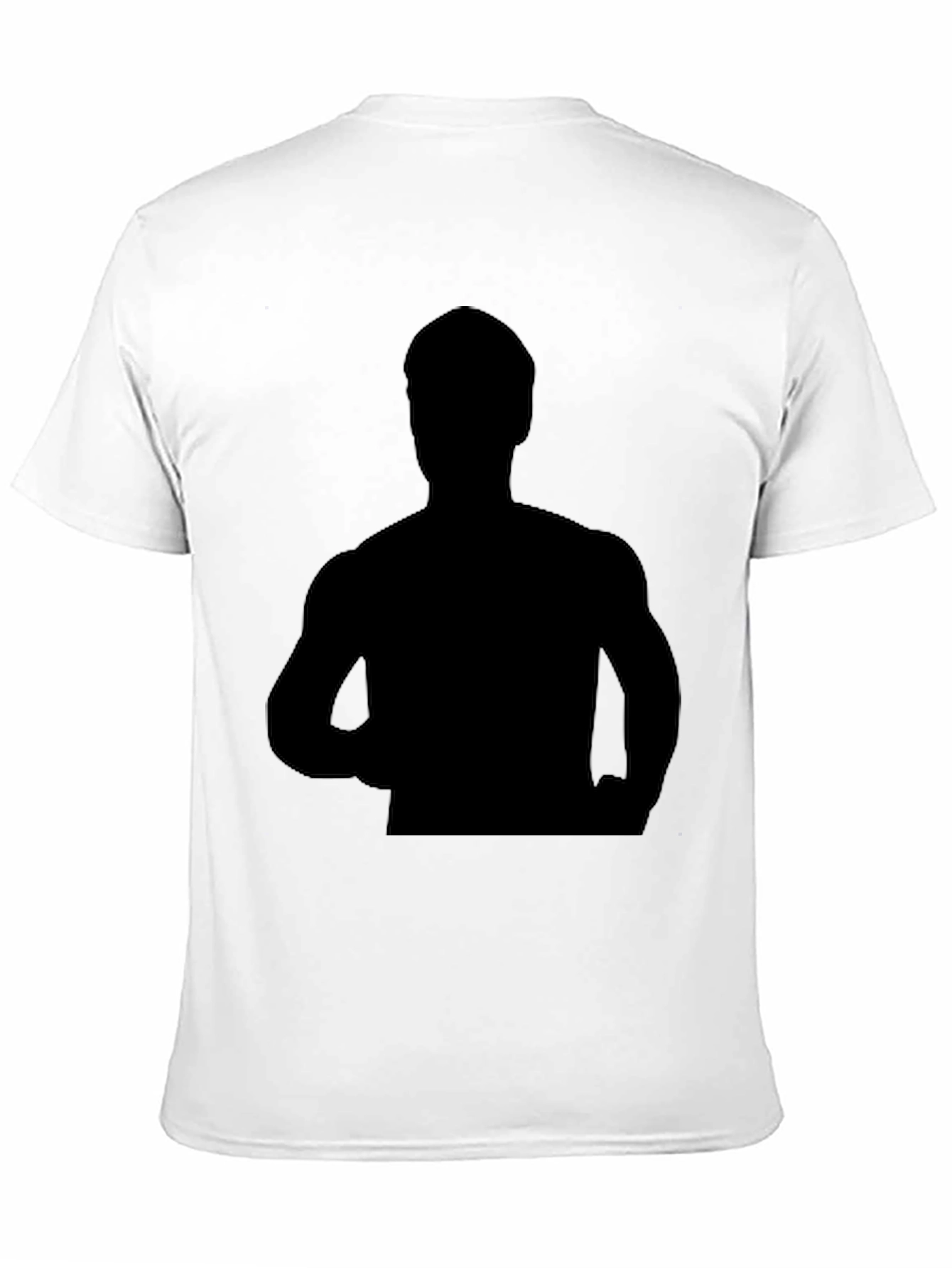 Black Graphic Tee - Mystery Silhouette Design