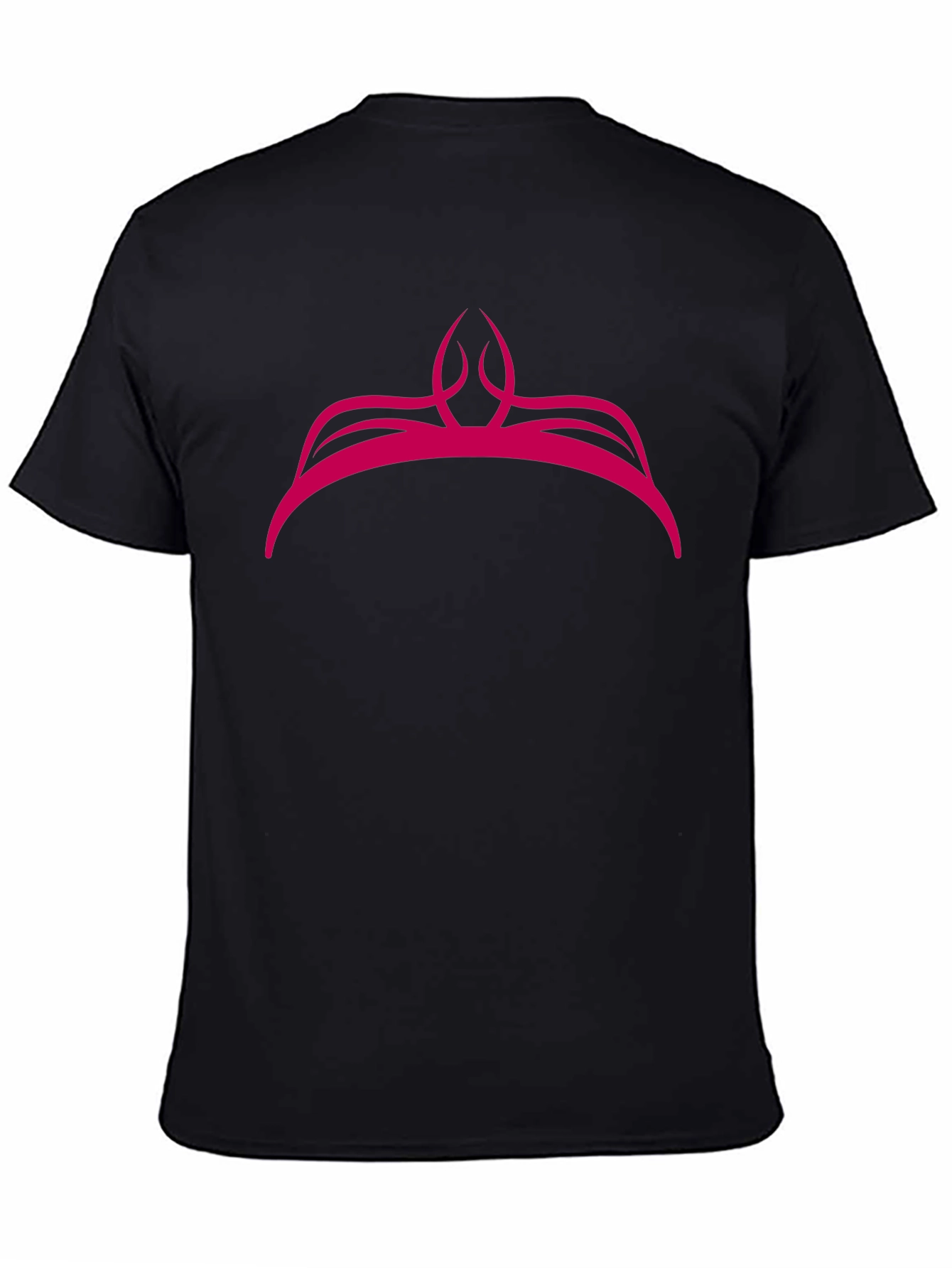 Pink Crown Graphic Black T-Shirt