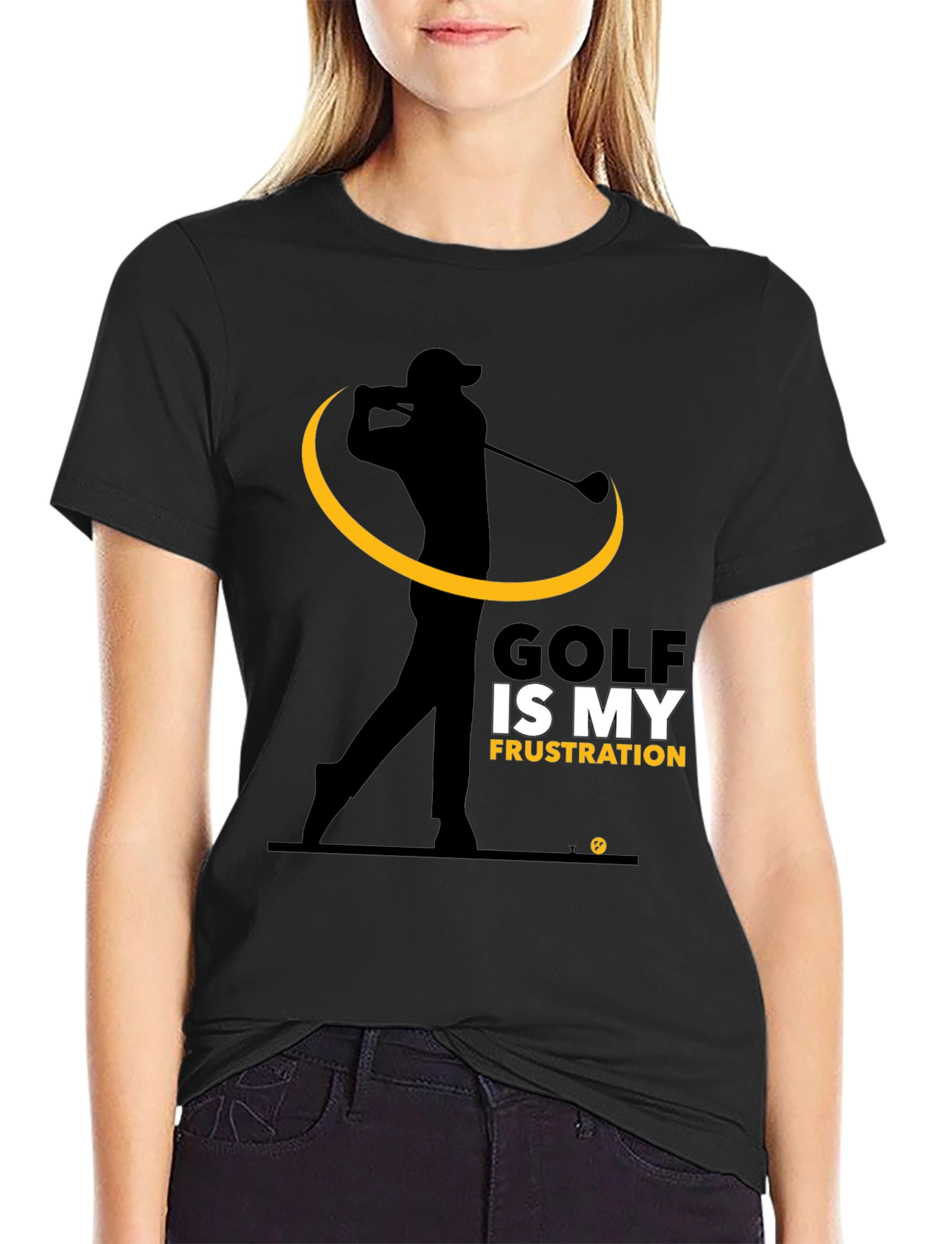 Golf Frustration Graphic Tee - Black