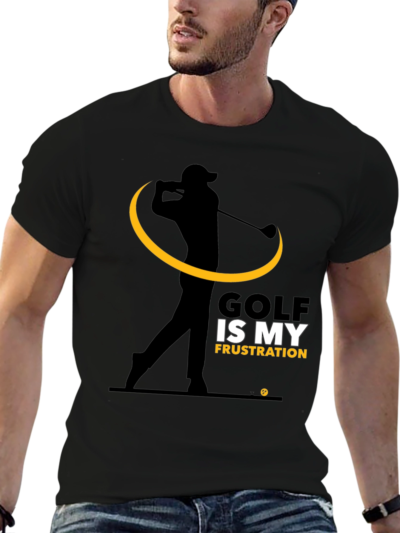 Golf Frustration Graphic Tee - Black
