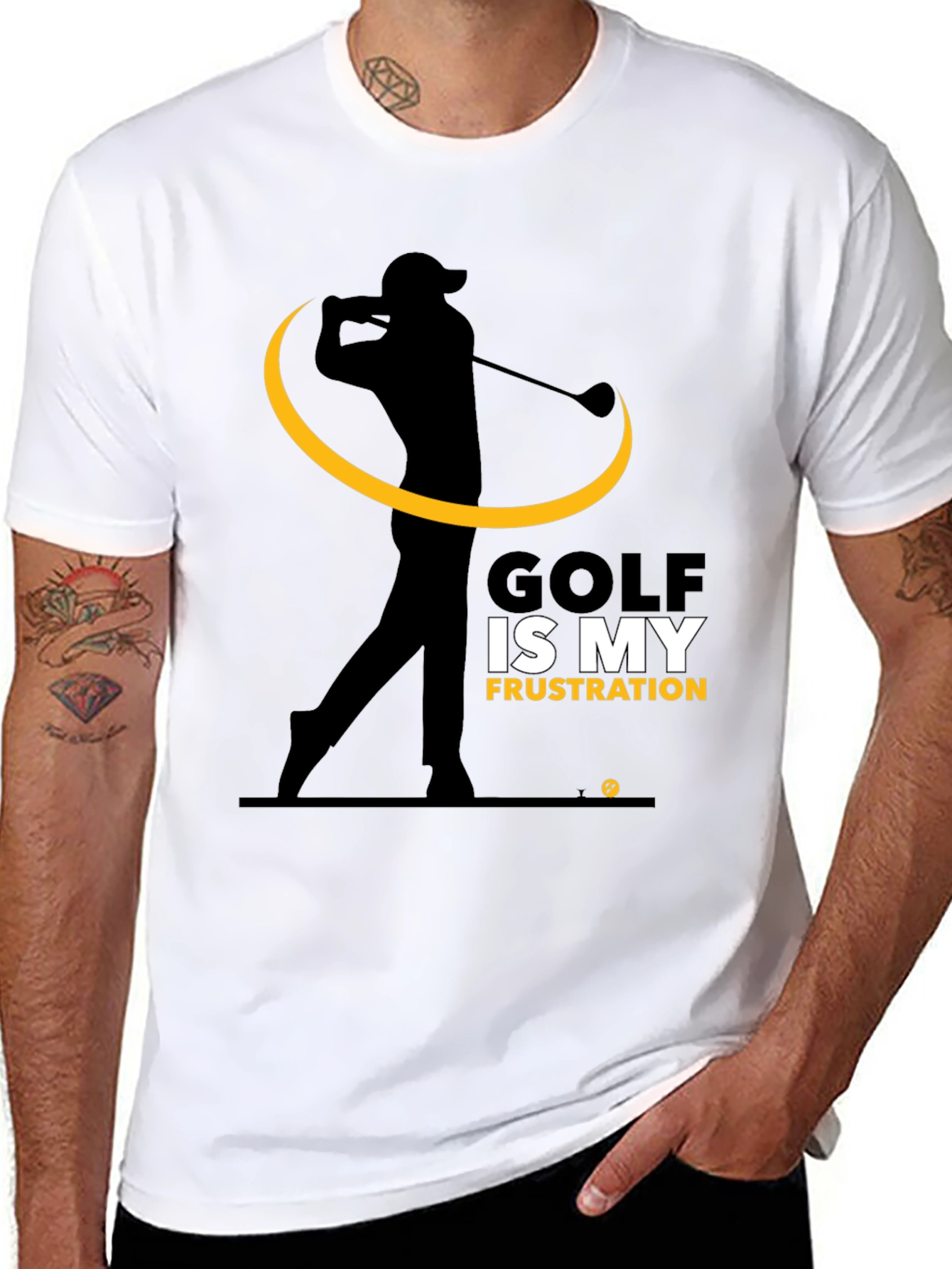 Golf Frustration Graphic Tee - Black