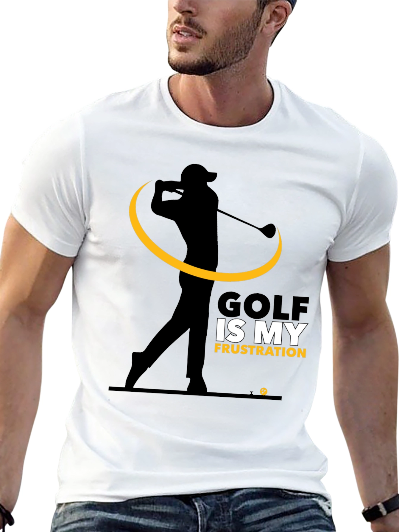 Golf Frustration Graphic Tee - Black