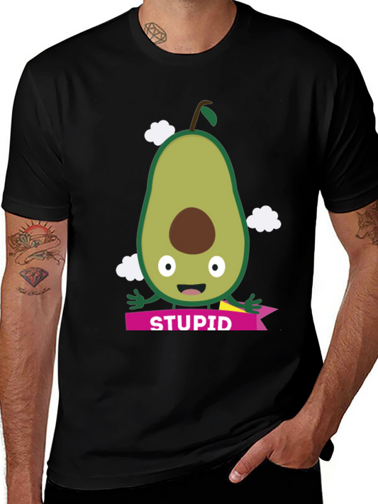 Funny Avocado Stupid Graphic T-Shirt