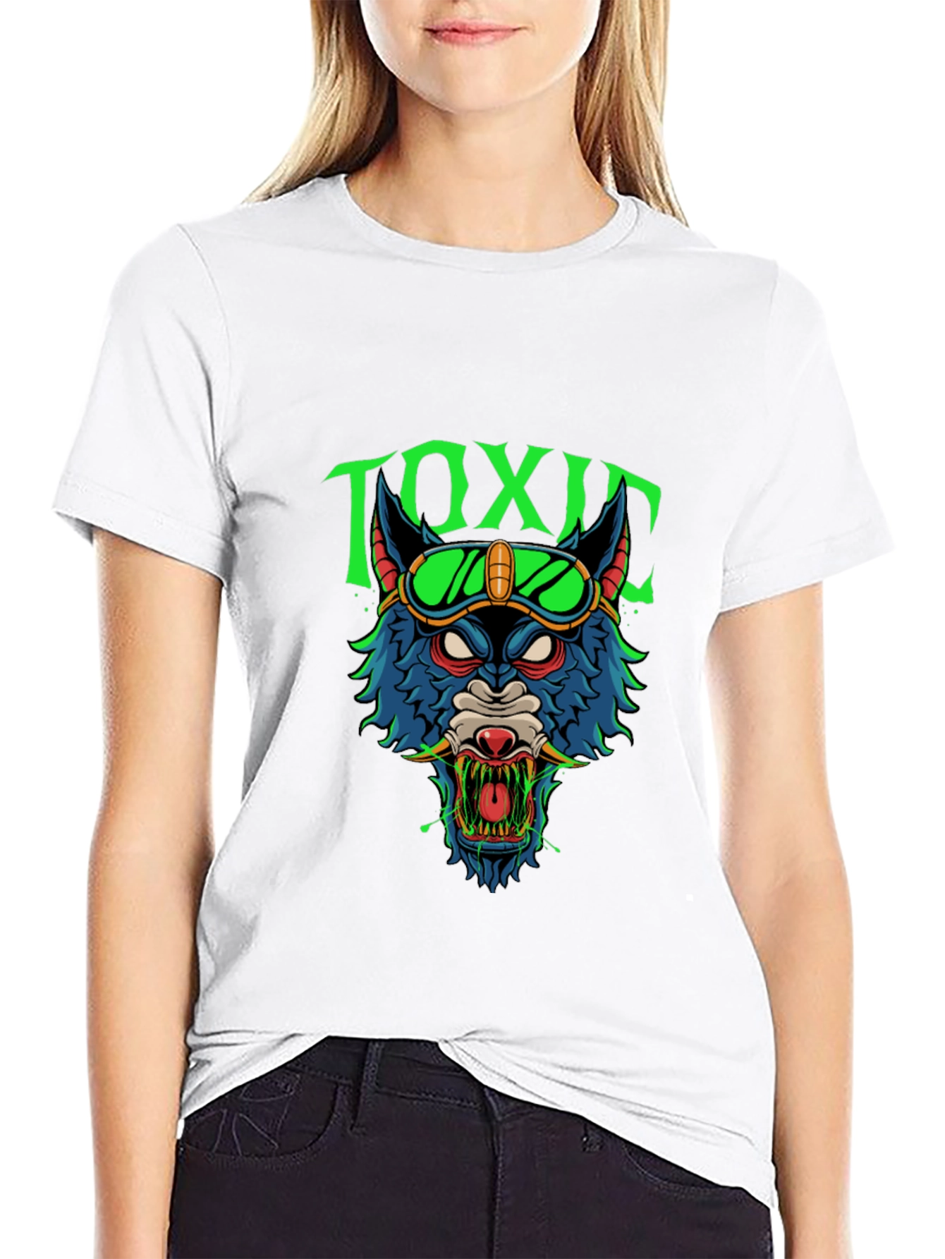 Toxic Wolf Graphic Tee - Mens Black T-Shirt