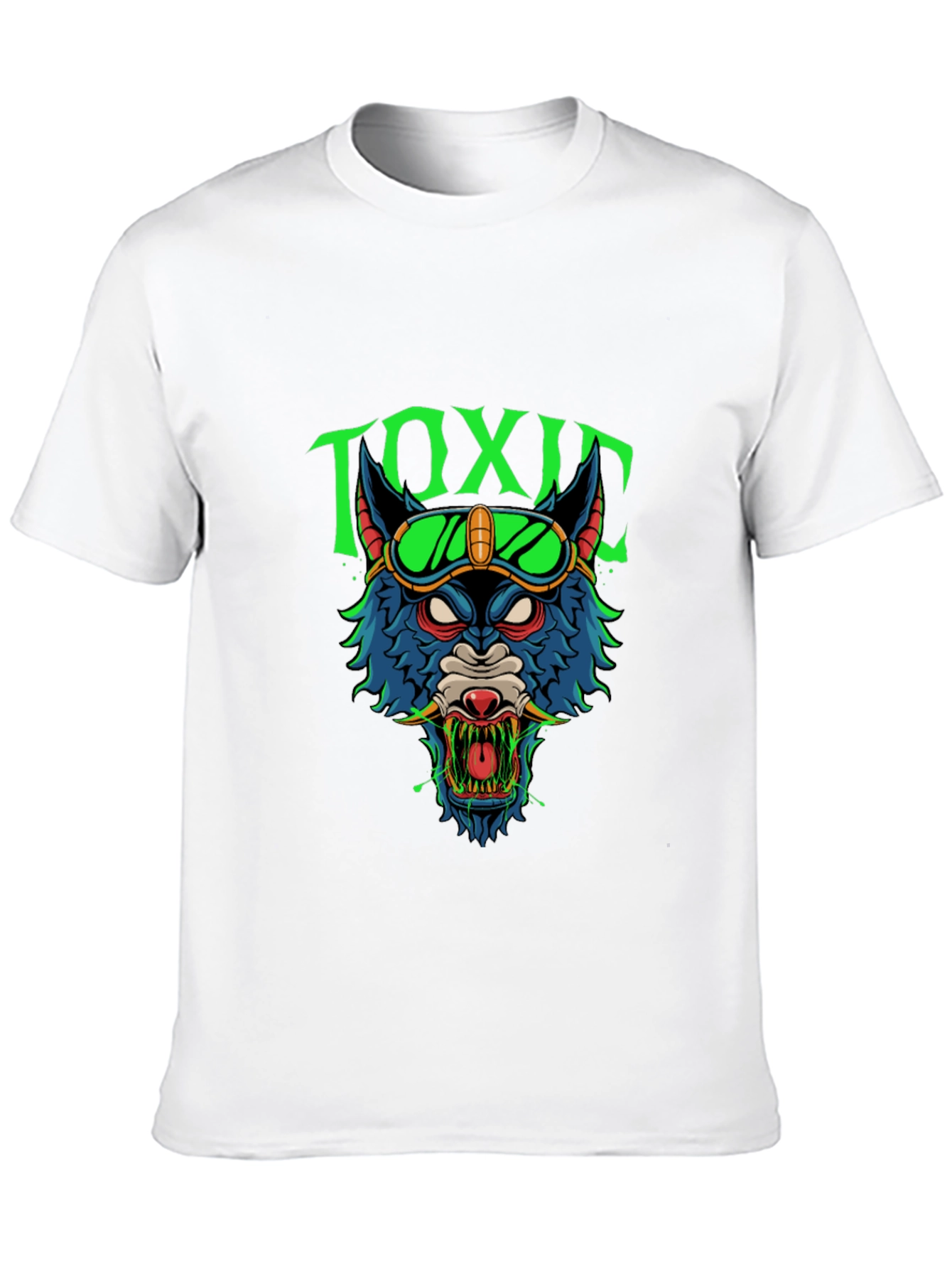 Toxic Wolf Graphic Tee - Mens Black T-Shirt