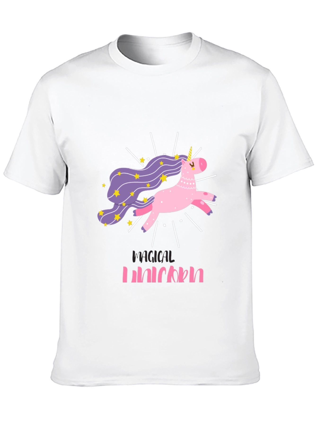 Magical Unicorn Graphic Tee - Black
