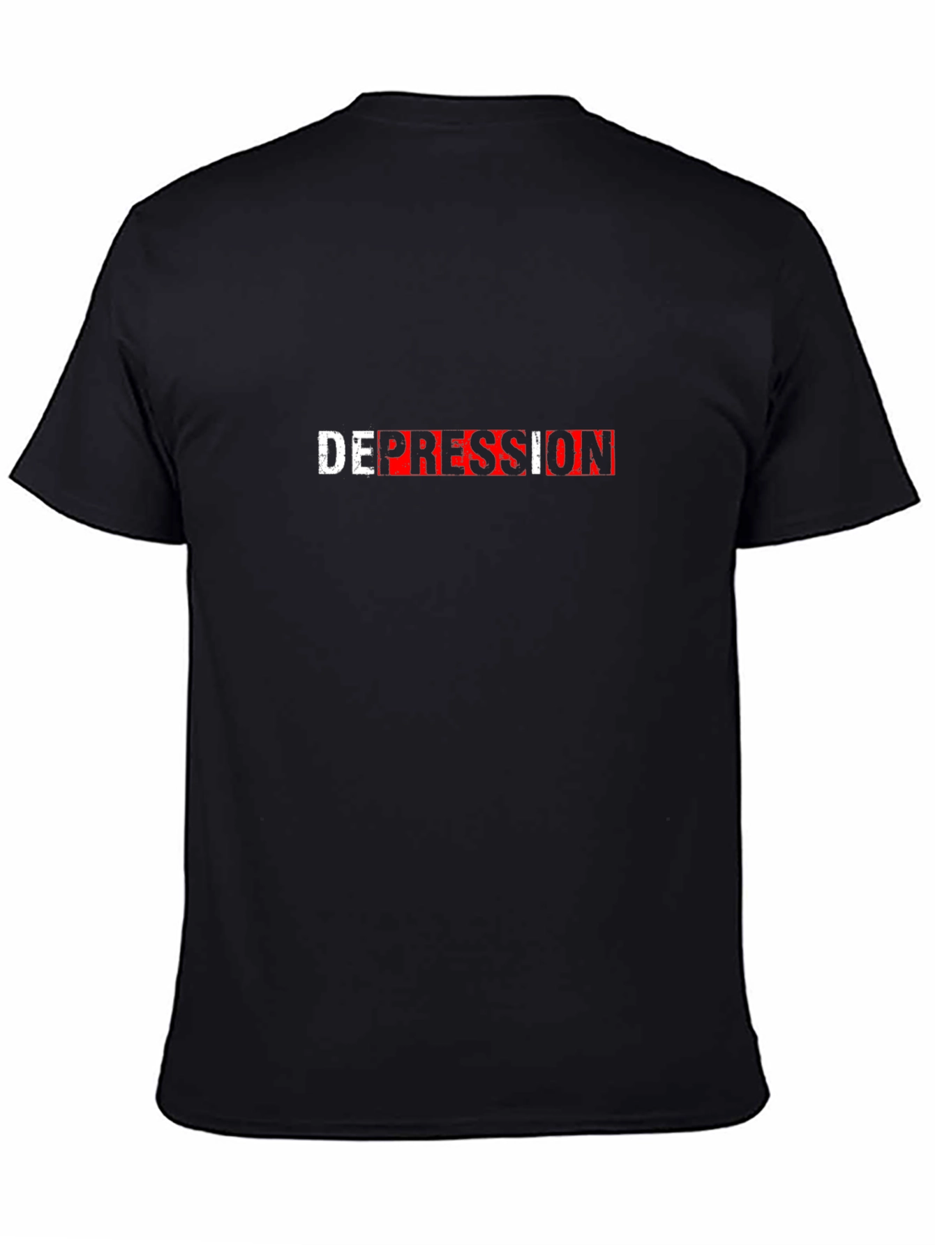 Depression Graphic T-Shirt - Black
