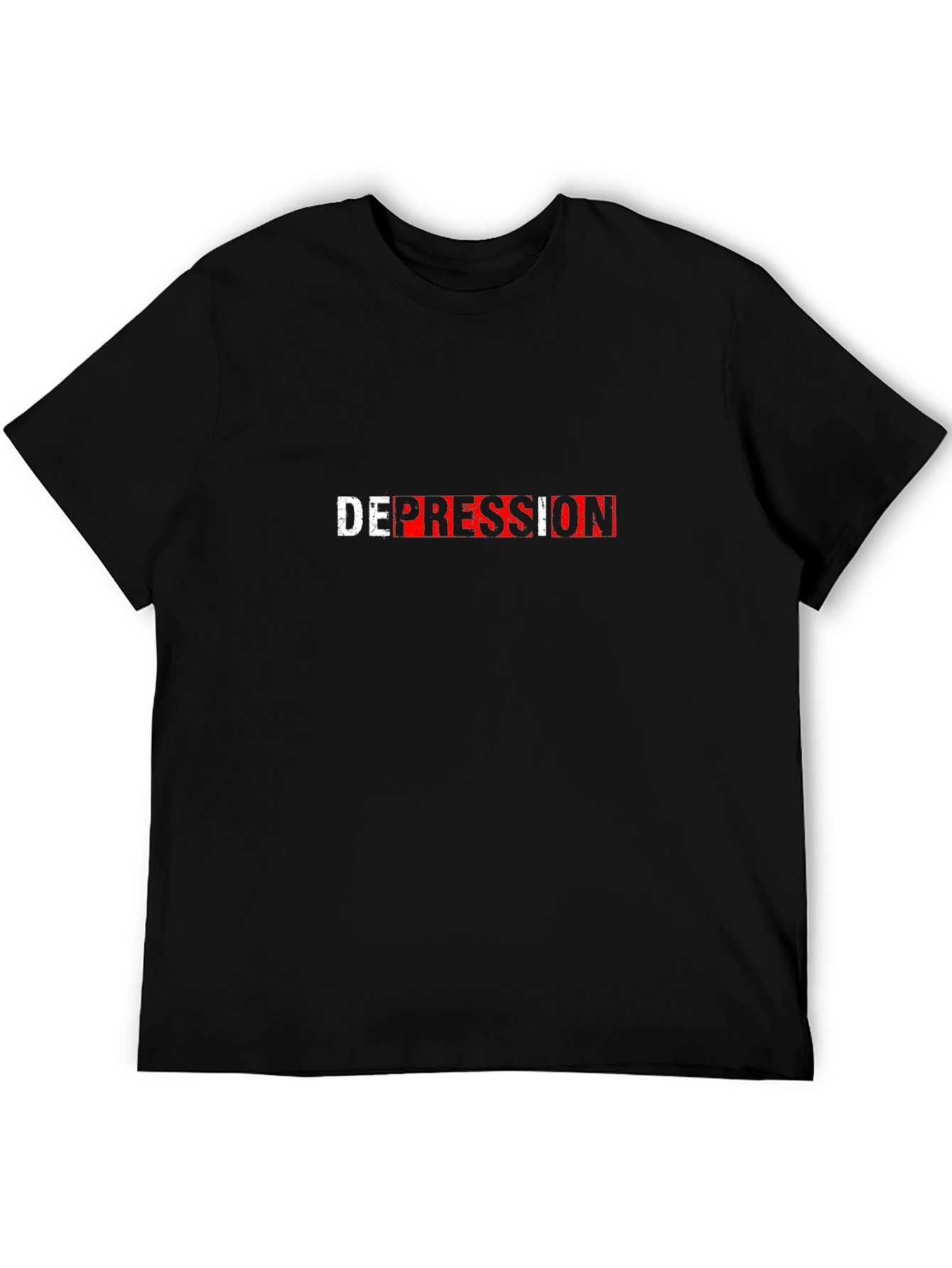 Depression Graphic T-Shirt - Black