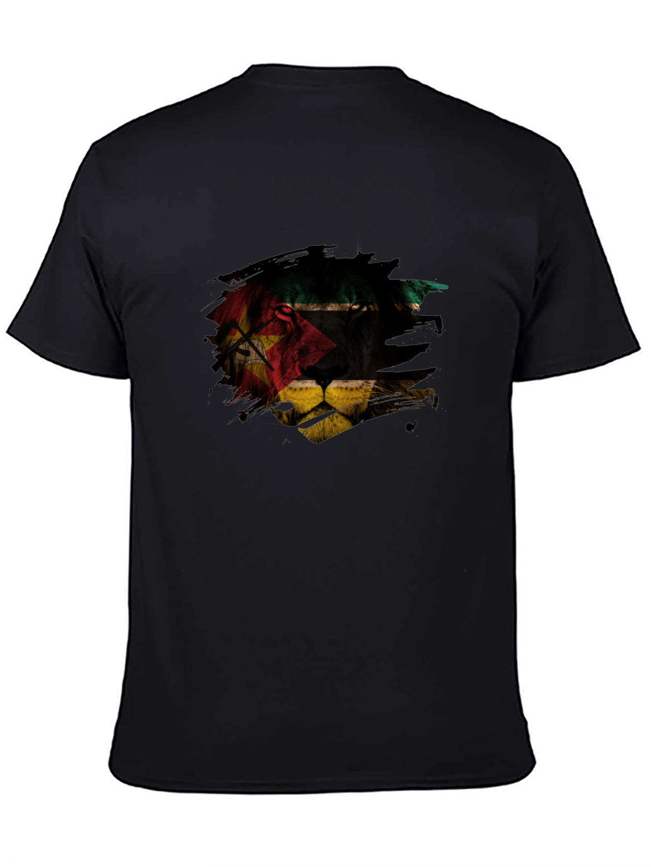 Lion Flag Graphic Black T-Shirt