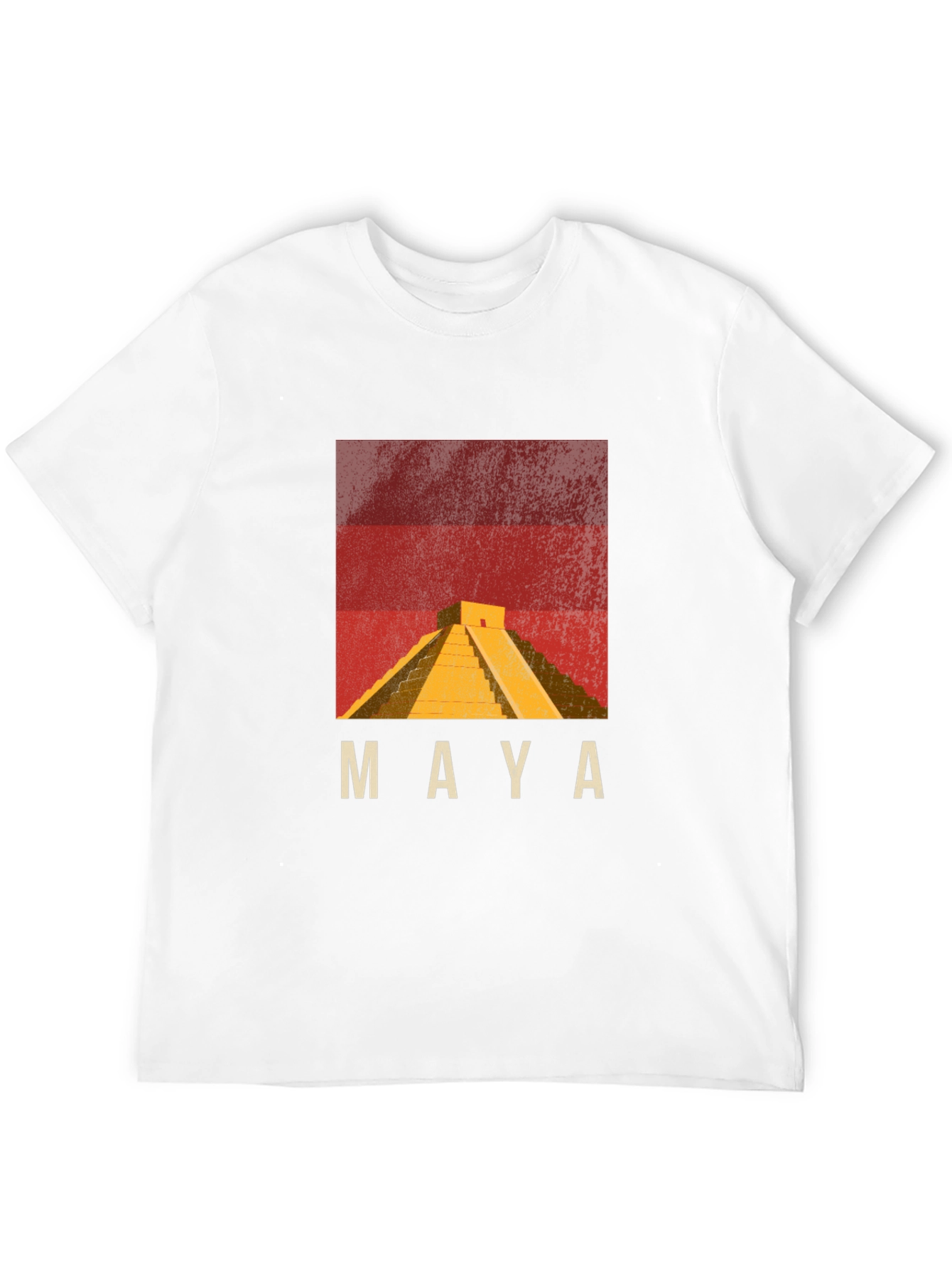Maya Pyramid Graphic T-Shirt - Black