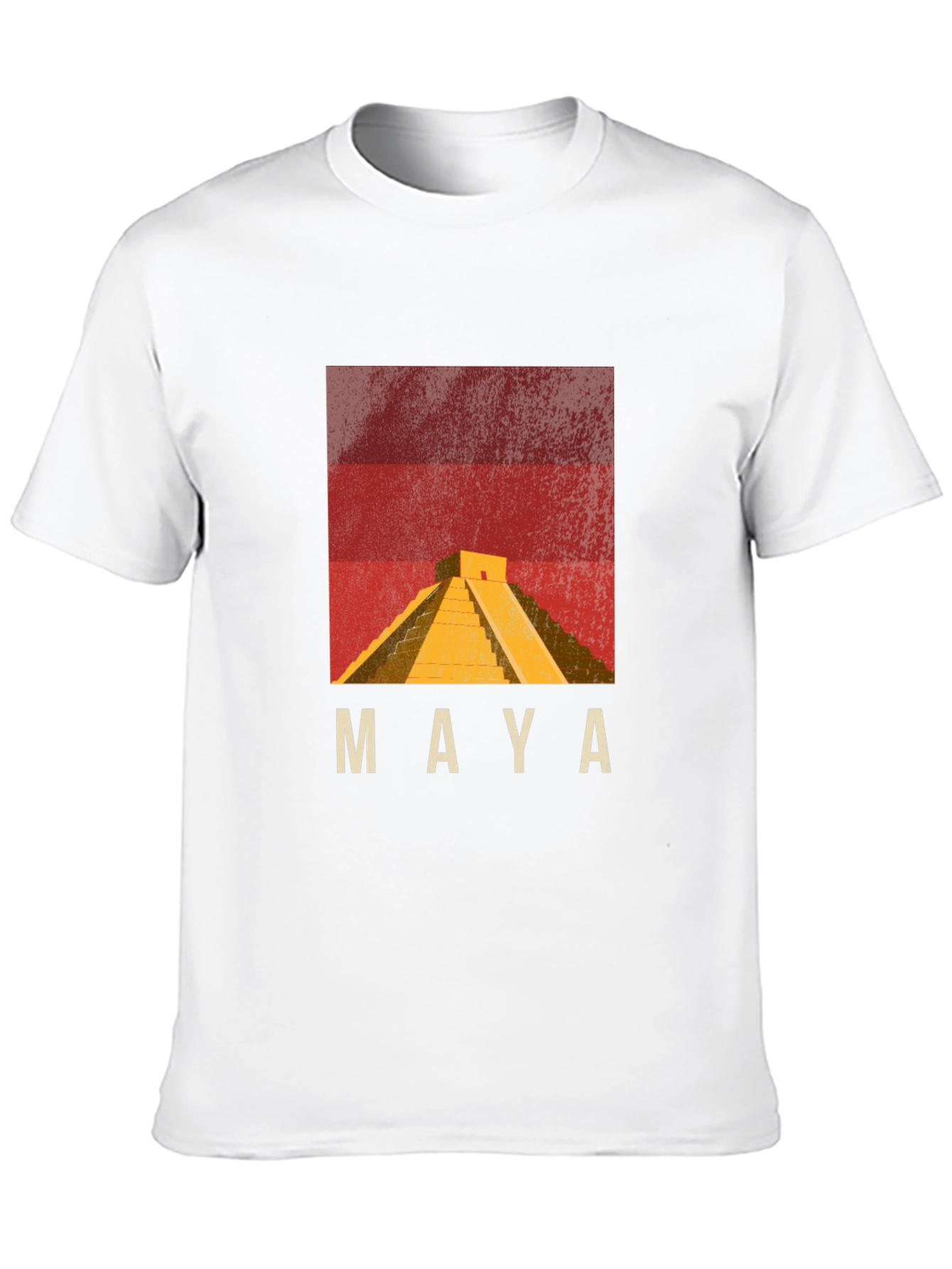 Maya Pyramid Graphic T-Shirt - Black