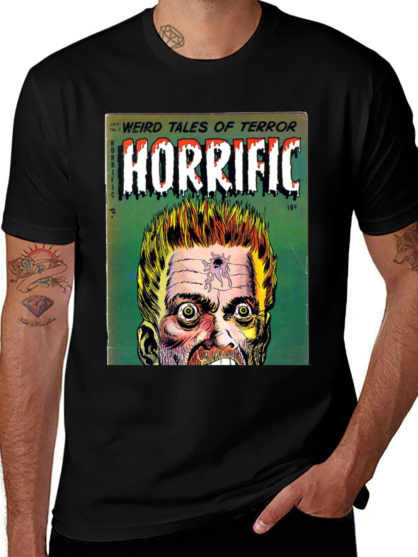 Horrific Weird Tales Comic Book Cover T-Shirt