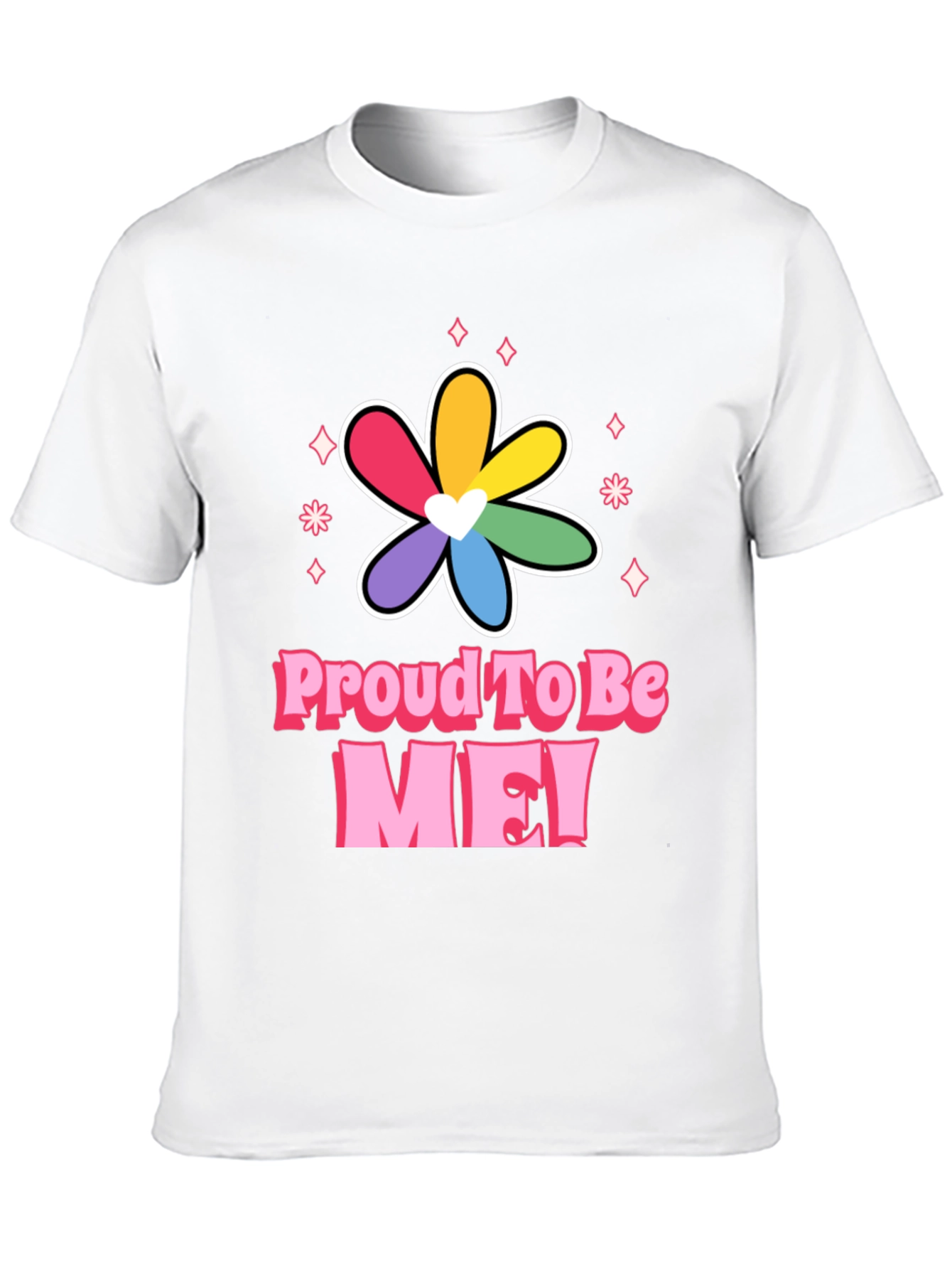 Proud To Be ME! Rainbow Pride Flower Tee
